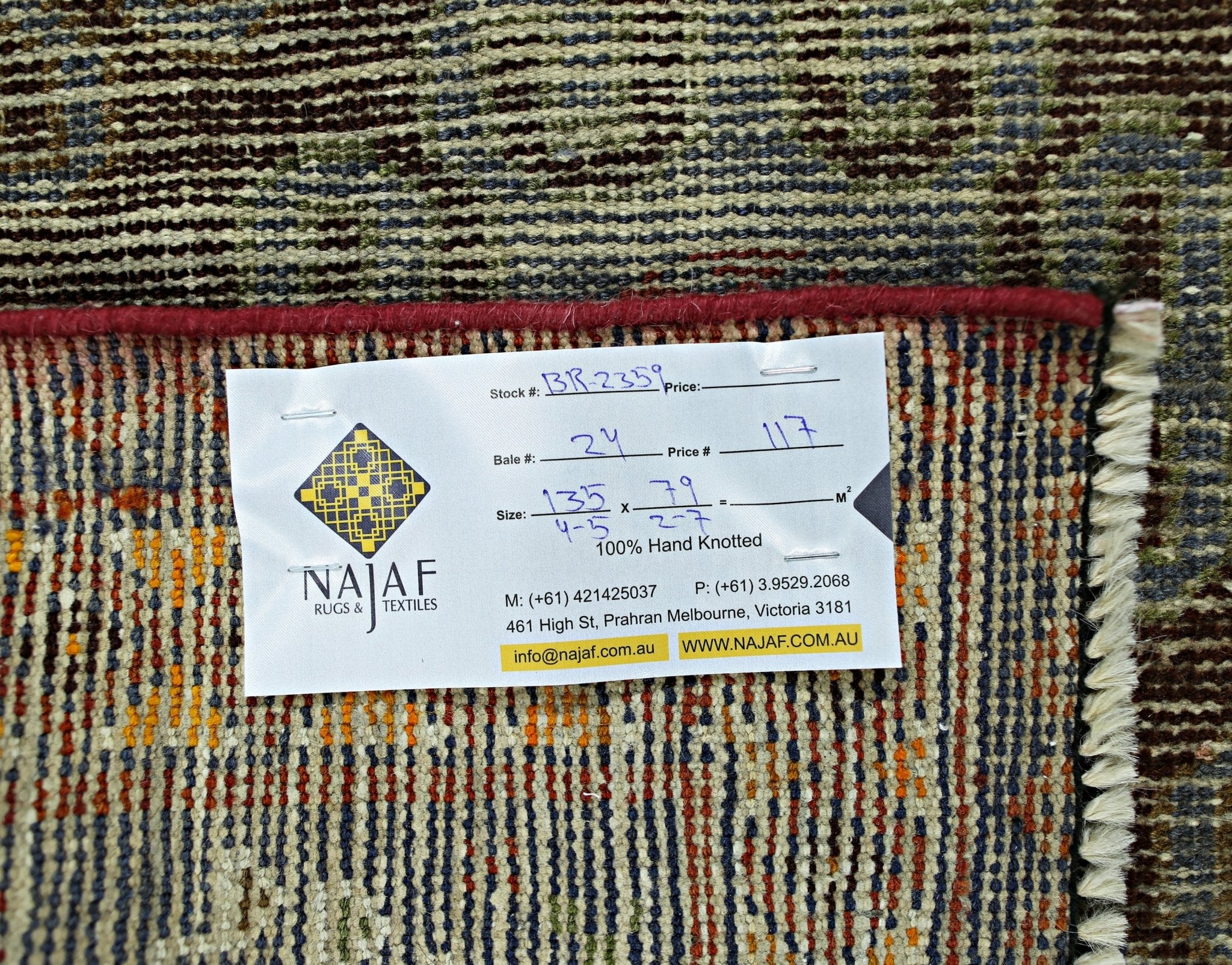 Handmade Vintage Persian Rug | 135 x 79 cm | 4'5" x 2'7" - Najaf Rugs & Textile