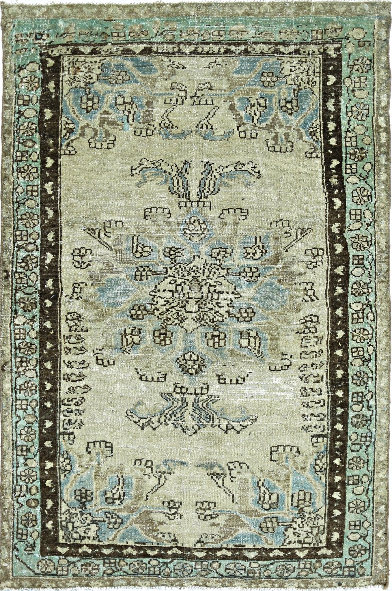 Handmade Vintage Persian Rug | 138 x 90 cm | 4'6" x 2'11" - Najaf Rugs & Textile