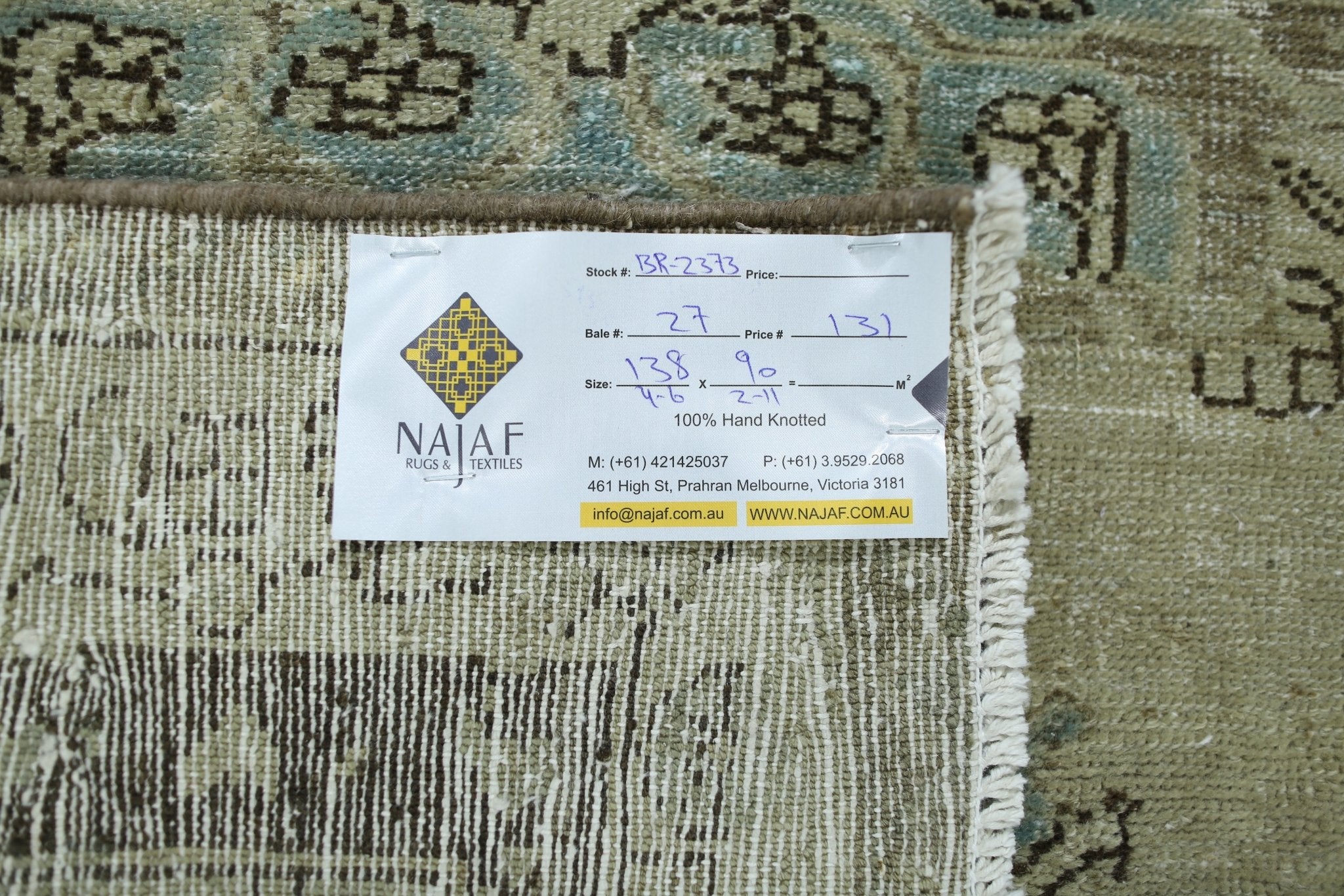 Handmade Vintage Persian Rug | 138 x 90 cm | 4'6" x 2'11" - Najaf Rugs & Textile