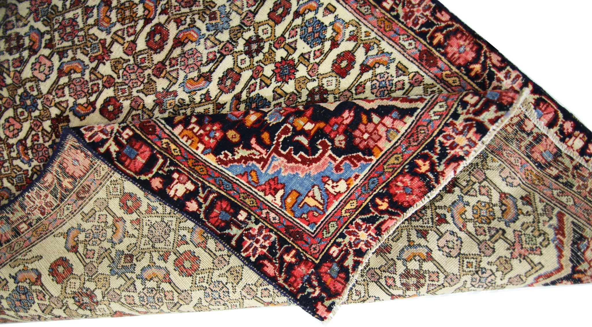 Handmade Vintage Persian Rug | 138 x 97 cm | 4'6" x 3'2" - Najaf Rugs & Textile