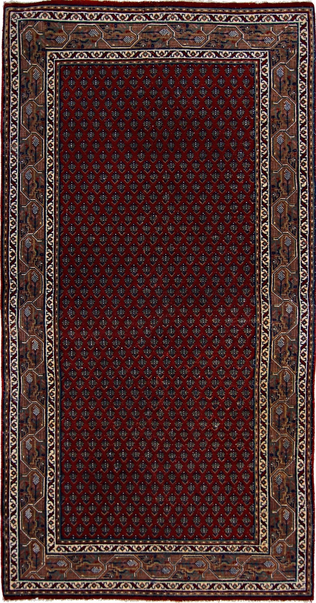 Handmade Vintage Persian Rug | 139 x 74 cm | 4'7" x 2'4" - Najaf Rugs & Textile