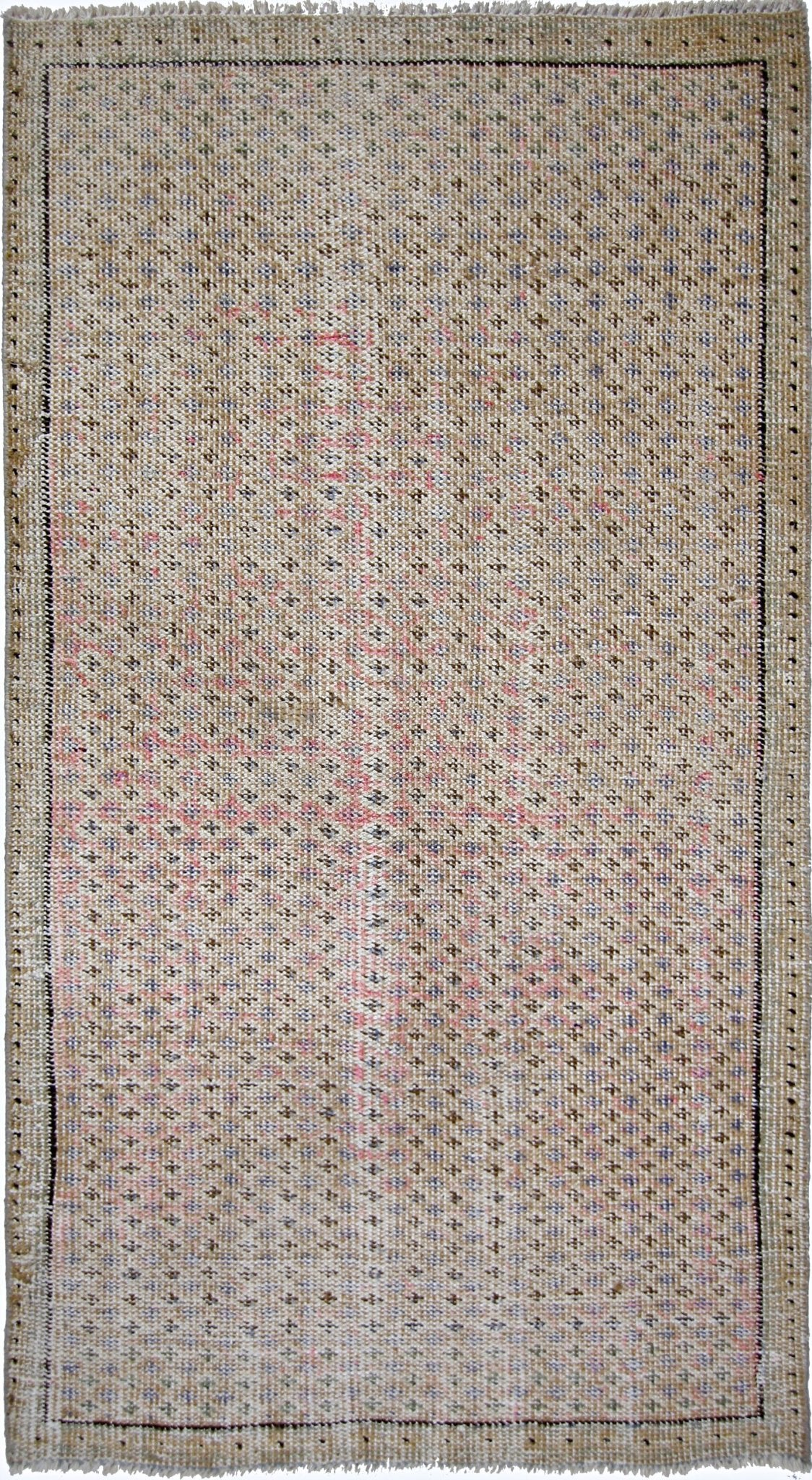 Handmade Vintage Persian Rug | 139 x 75 cm | 4'6" x 2'6" - Najaf Rugs & Textile