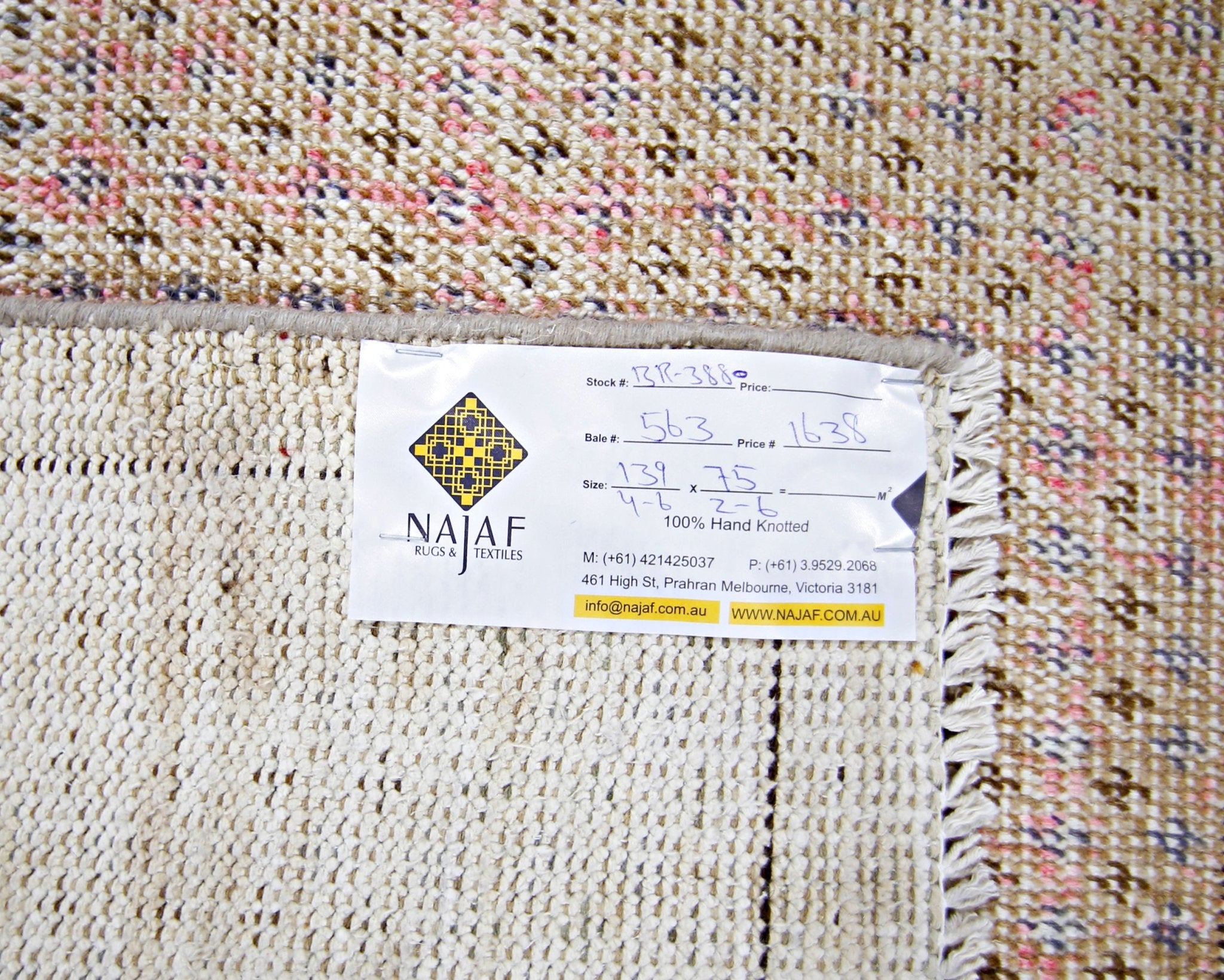 Handmade Vintage Persian Rug | 139 x 75 cm | 4'6" x 2'6" - Najaf Rugs & Textile