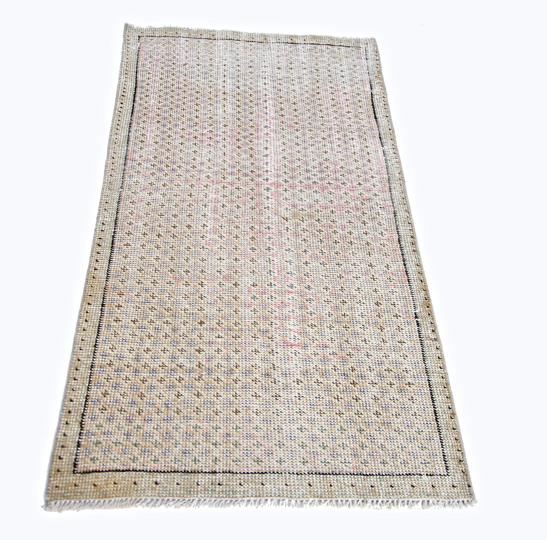 Handmade Vintage Persian Rug | 139 x 75 cm | 4'6" x 2'6" - Najaf Rugs & Textile