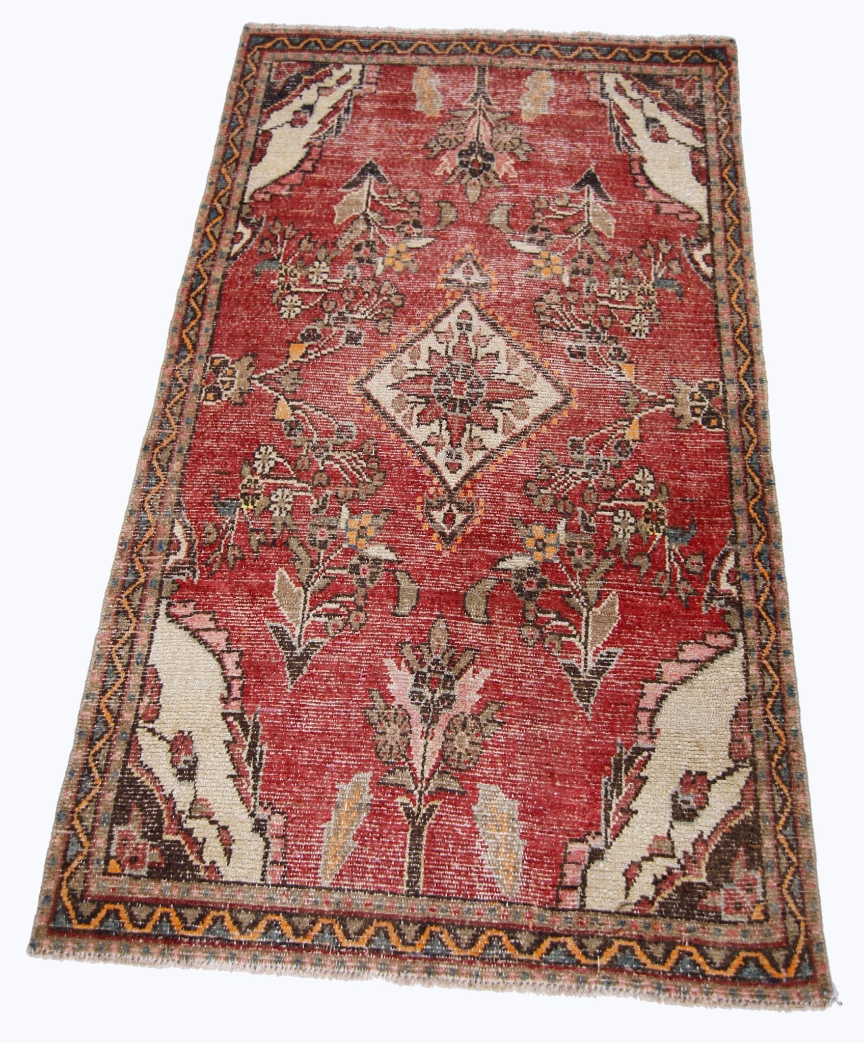 Handmade Vintage Persian Rug | 139 x 85 cm | 4'7" x 2'9" - Najaf Rugs & Textile