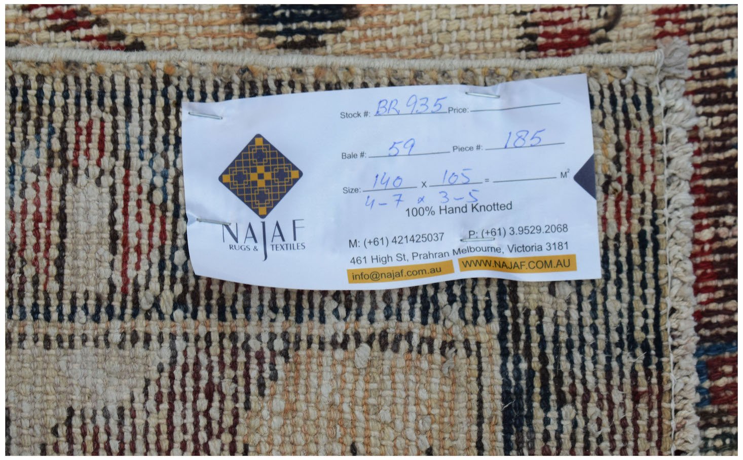 Handmade Vintage Persian Rug | 140 x 105 cm | 4'7" x 3'5" - Najaf Rugs & Textile