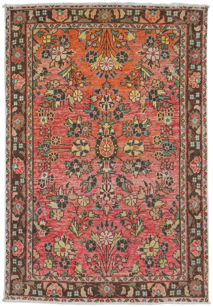 Handmade Vintage Persian Rug | 141 x 100 cm | 4'8" x 3'4" - Najaf Rugs & Textile