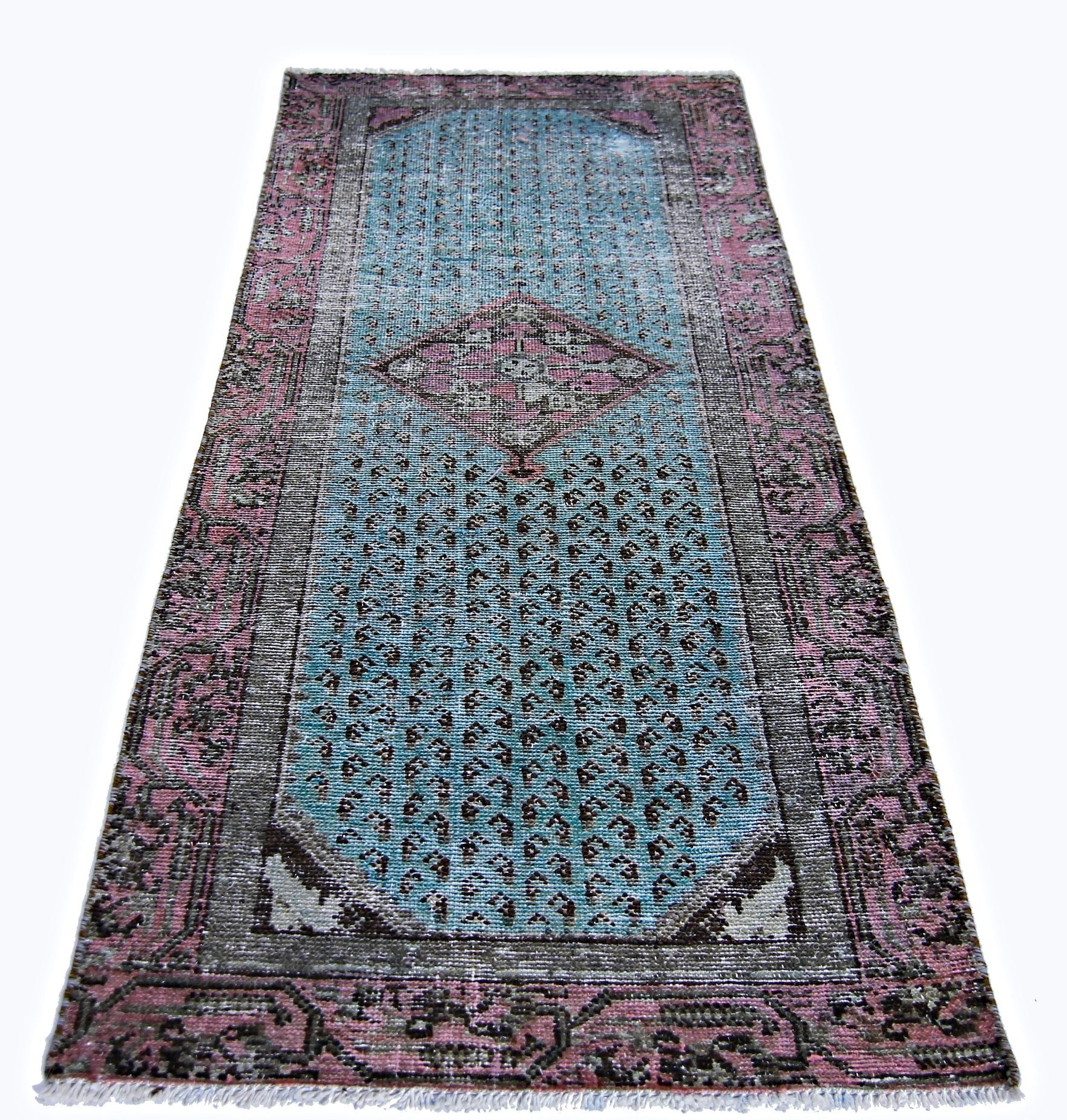 Handmade Vintage Persian Rug | 141 x 68 cm | 4'8" x 2'3" - Najaf Rugs & Textile