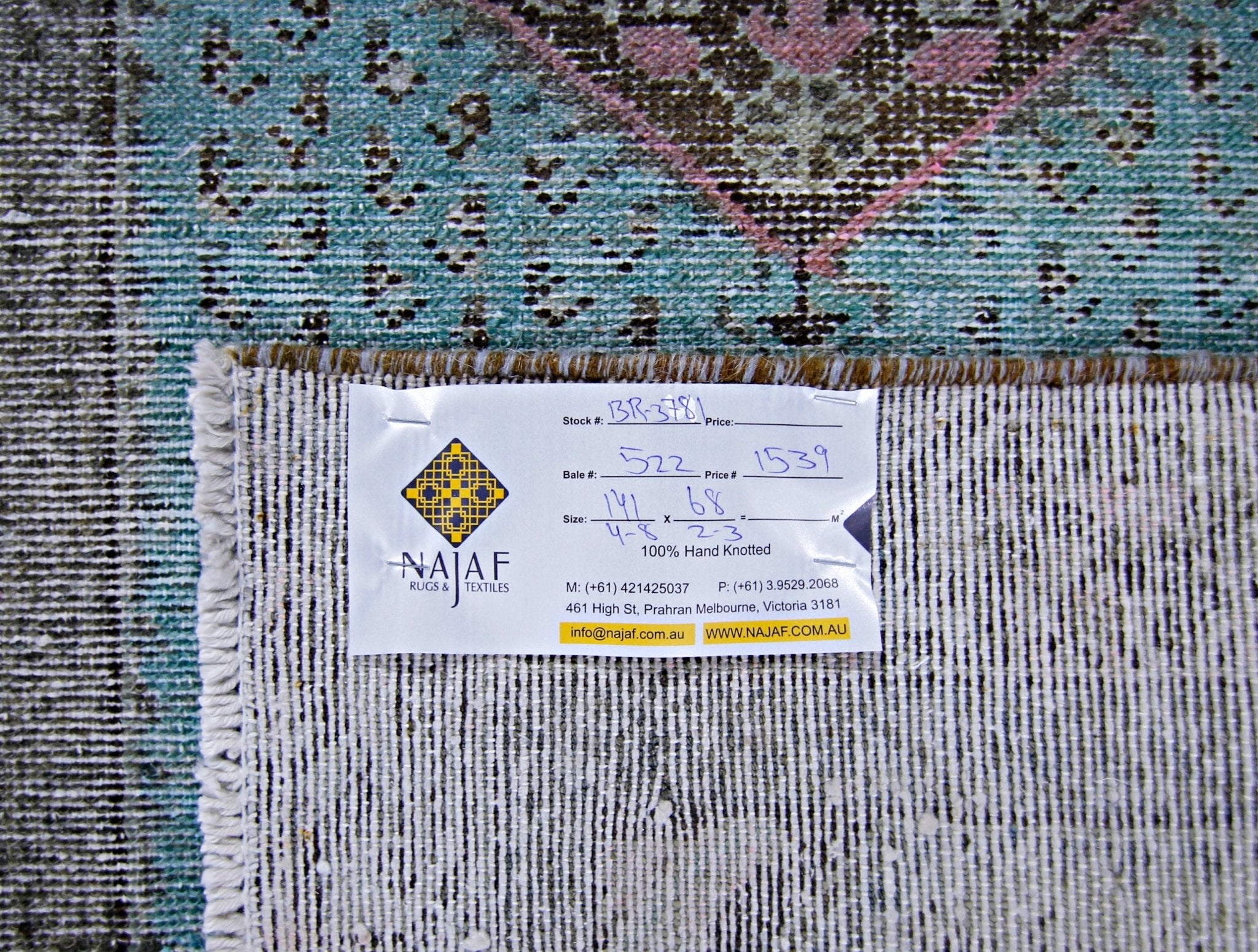 Handmade Vintage Persian Rug | 141 x 68 cm | 4'8" x 2'3" - Najaf Rugs & Textile