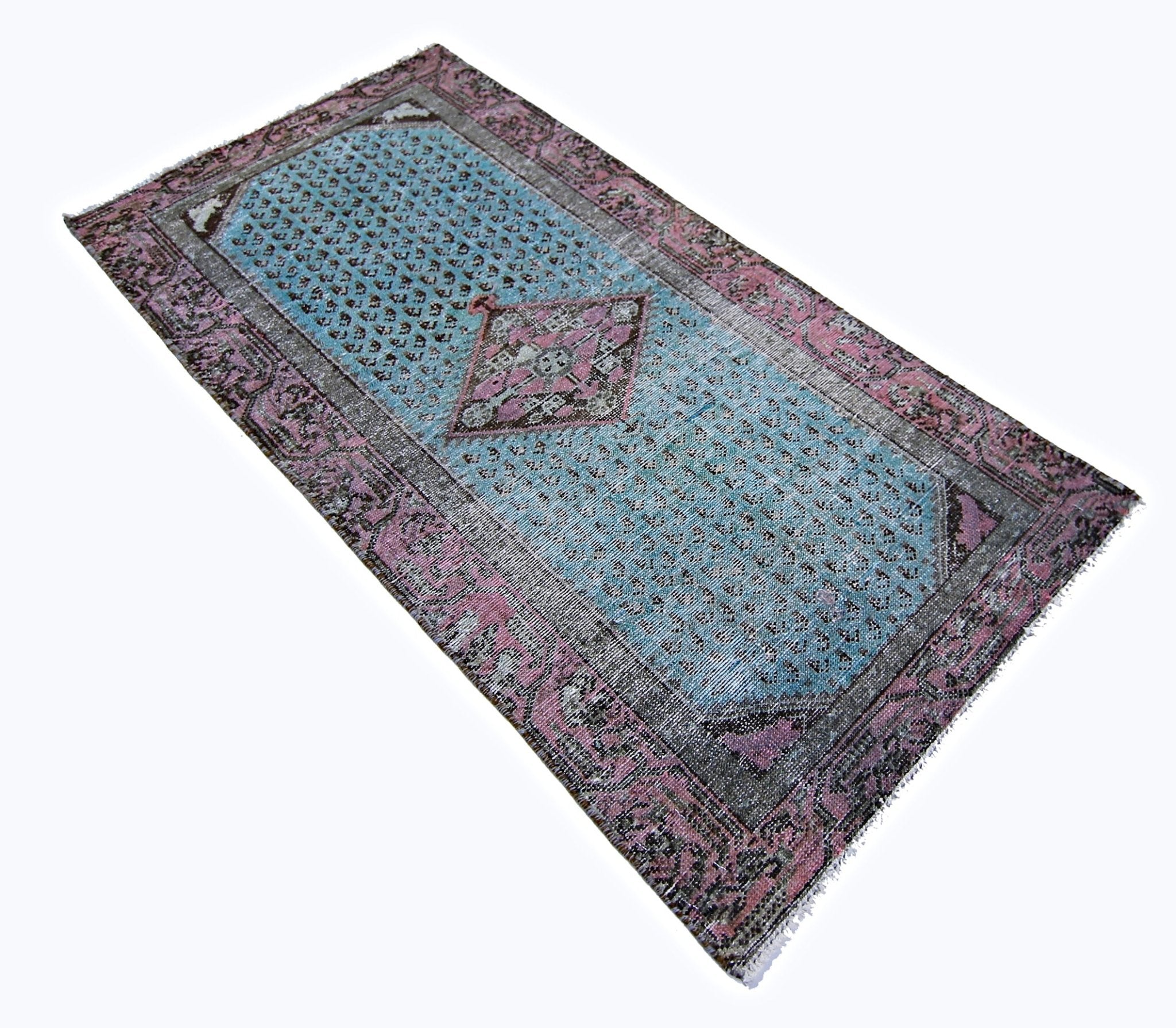 Handmade Vintage Persian Rug | 141 x 68 cm | 4'8" x 2'3" - Najaf Rugs & Textile