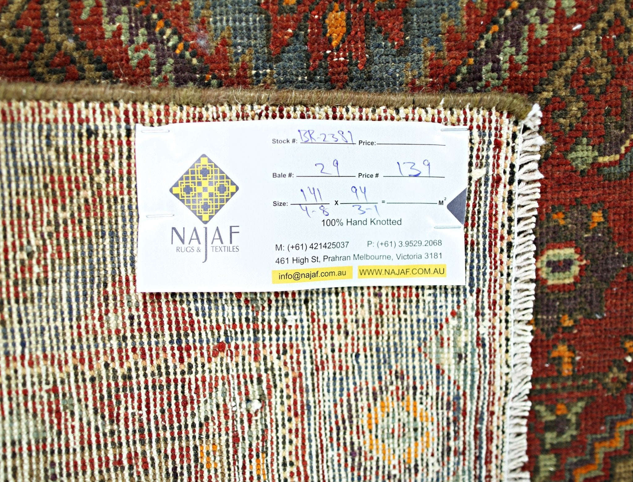 Handmade Vintage Persian Rug | 141 x 94 cm | 4'8" x 3'1" - Najaf Rugs & Textile