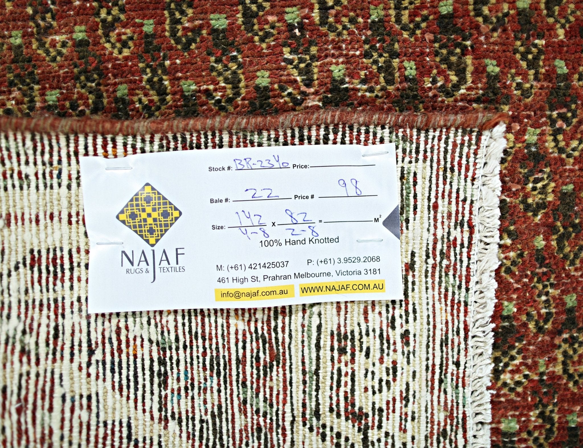 Handmade Vintage Persian Rug | 142 x 82 cm | 4'8" x 2'8" - Najaf Rugs & Textile