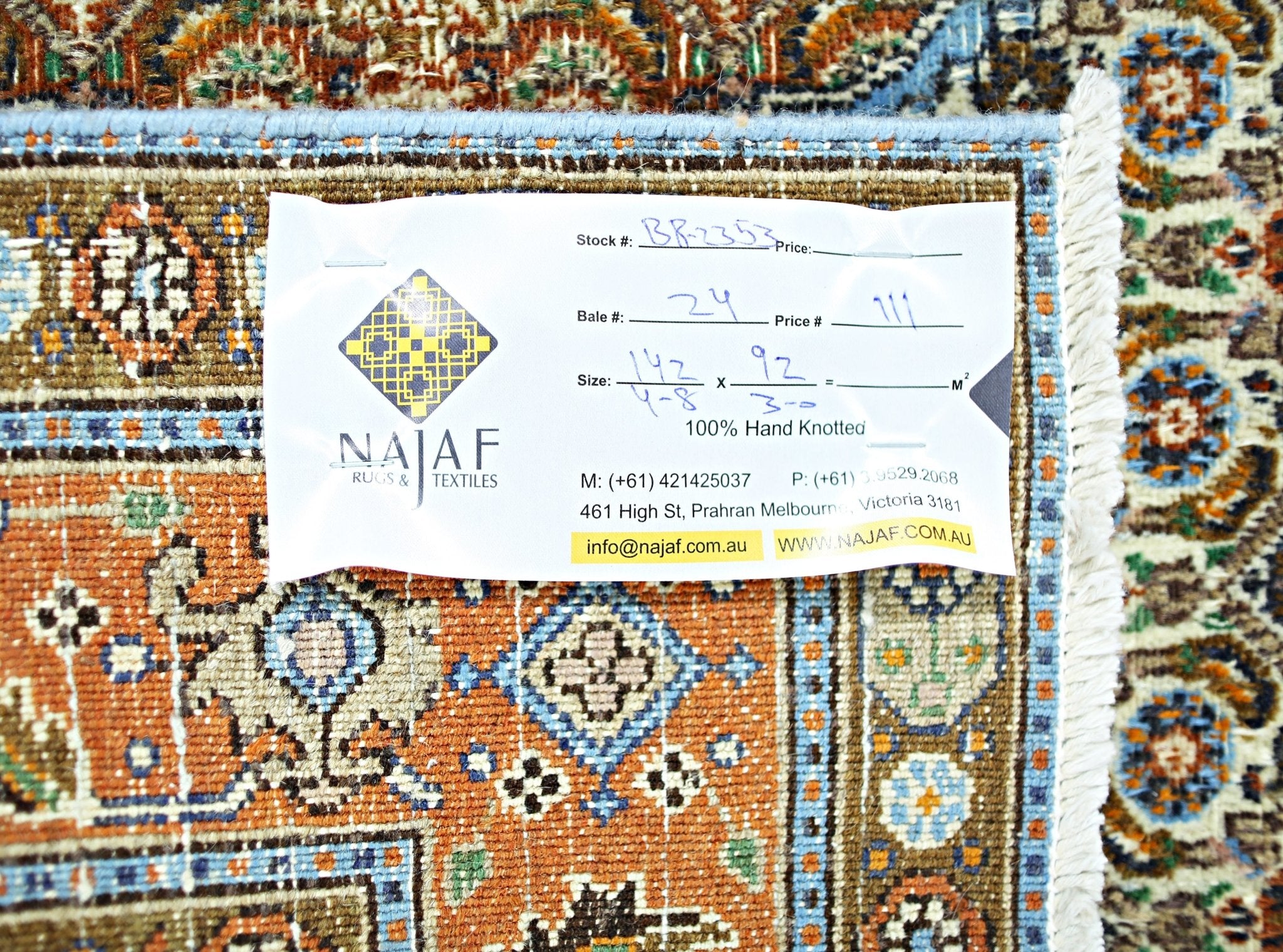 Handmade Vintage Persian Rug | 142 x 92 cm | 4'8" x 3' - Najaf Rugs & Textile