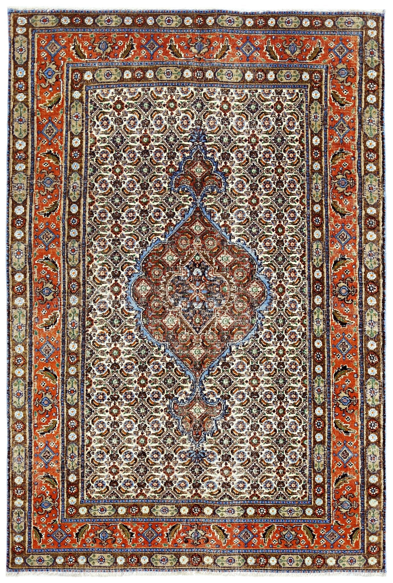 Handmade Vintage Persian Rug | 142 x 92 cm | 4'8" x 3' - Najaf Rugs & Textile