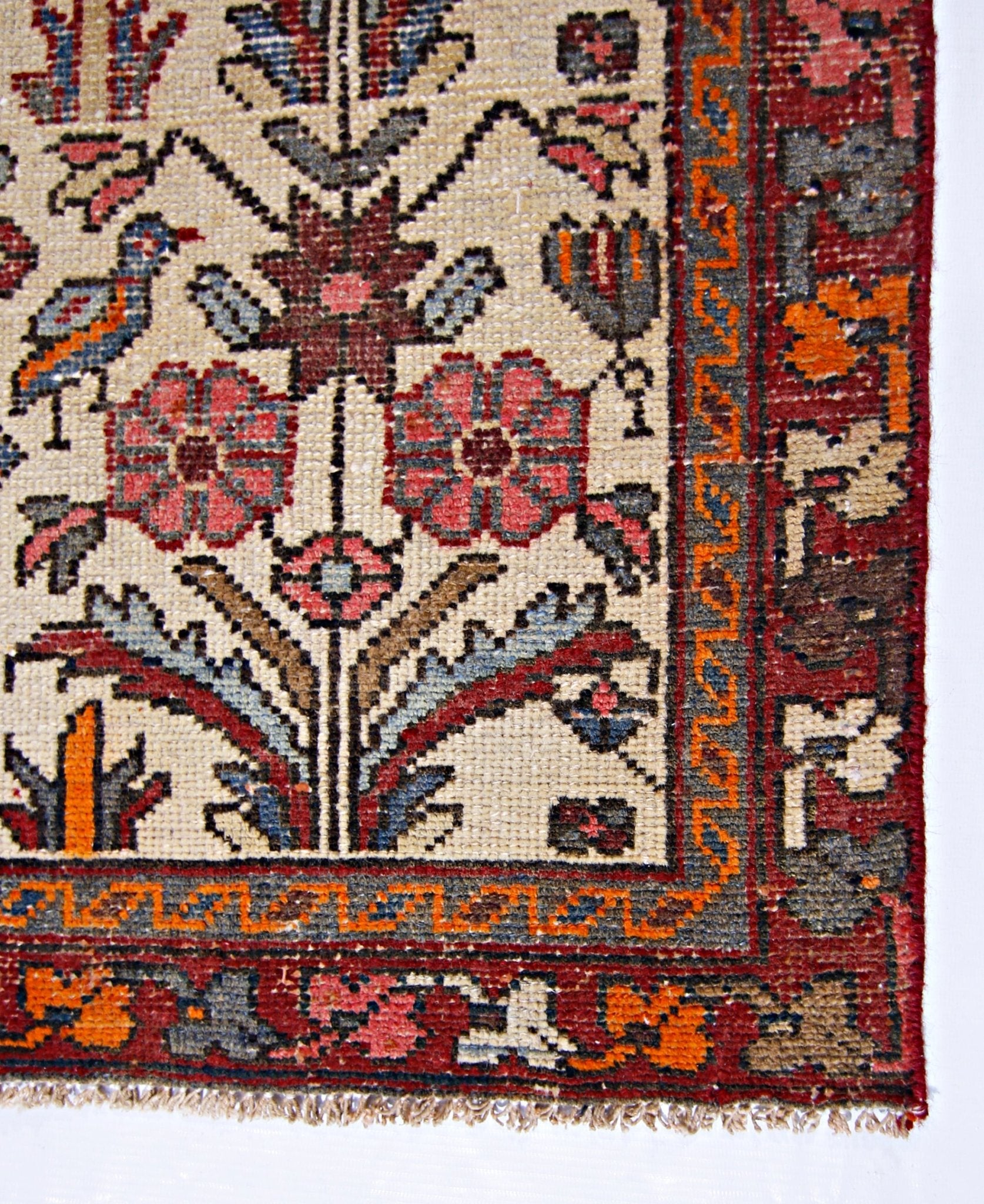 Handmade Vintage Persian Rug | 143 x 93 cm | 4'8" x 3' - Najaf Rugs & Textile