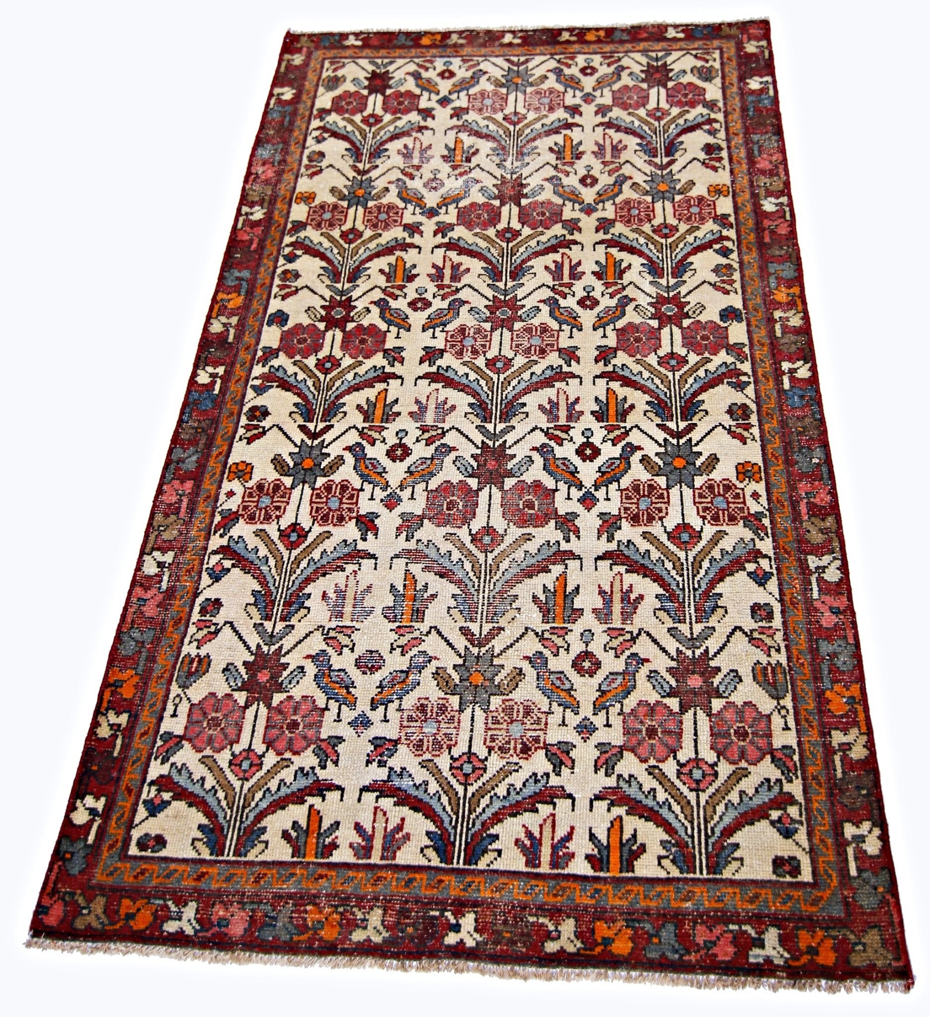Handmade Vintage Persian Rug | 143 x 93 cm | 4'8" x 3' - Najaf Rugs & Textile