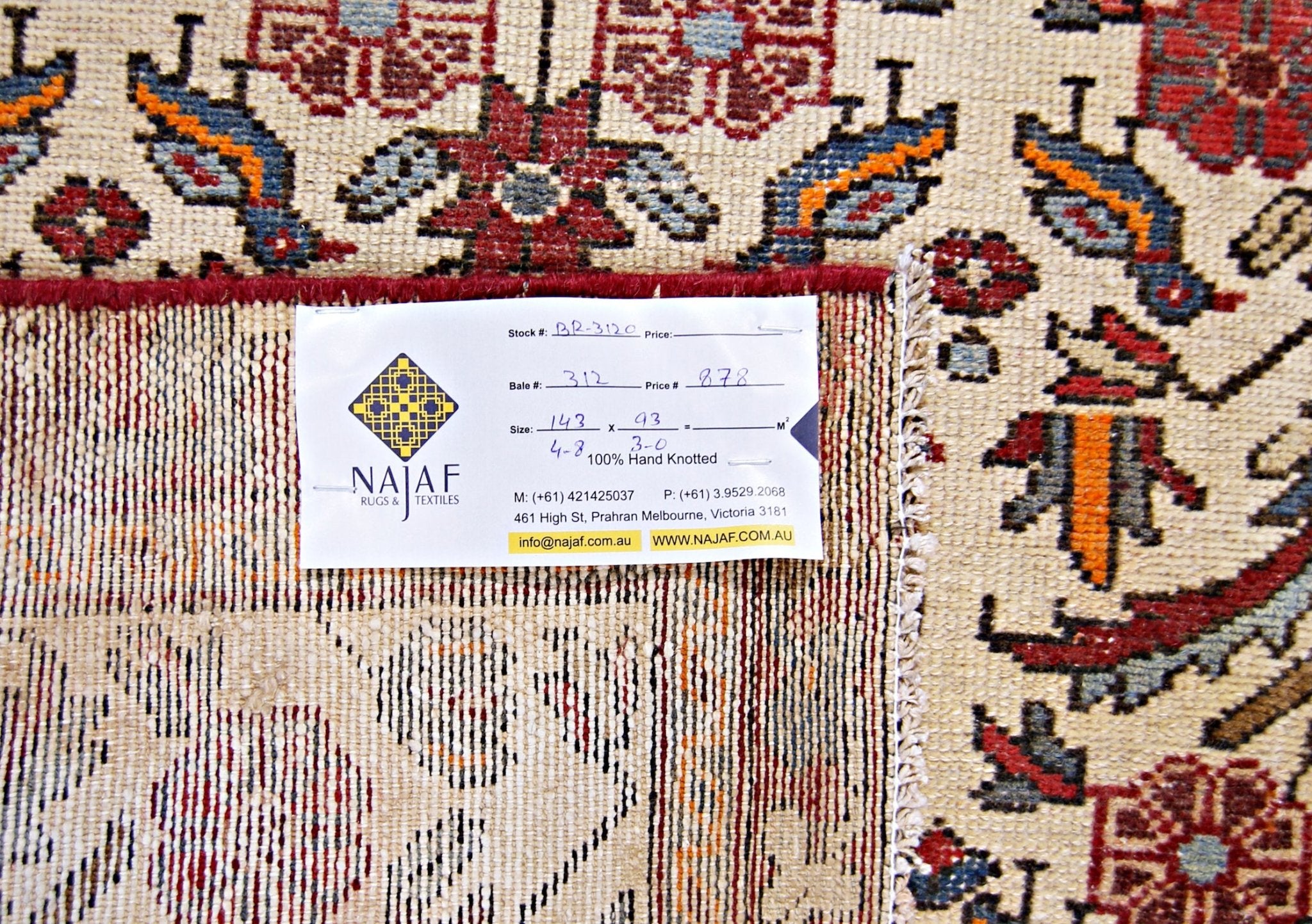 Handmade Vintage Persian Rug | 143 x 93 cm | 4'8" x 3' - Najaf Rugs & Textile