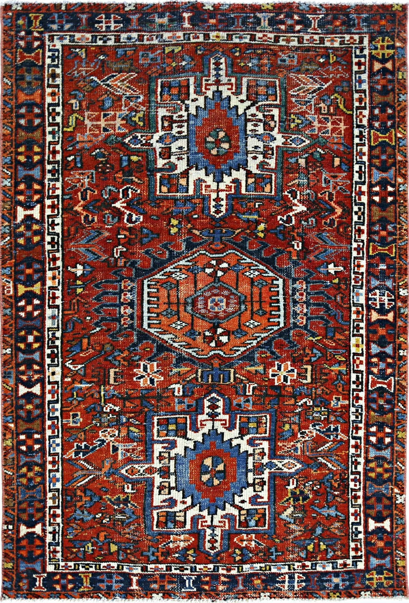 Handmade Vintage Persian Rug | 145 x 101 cm | 4'9" x 3'4" - Najaf Rugs & Textile