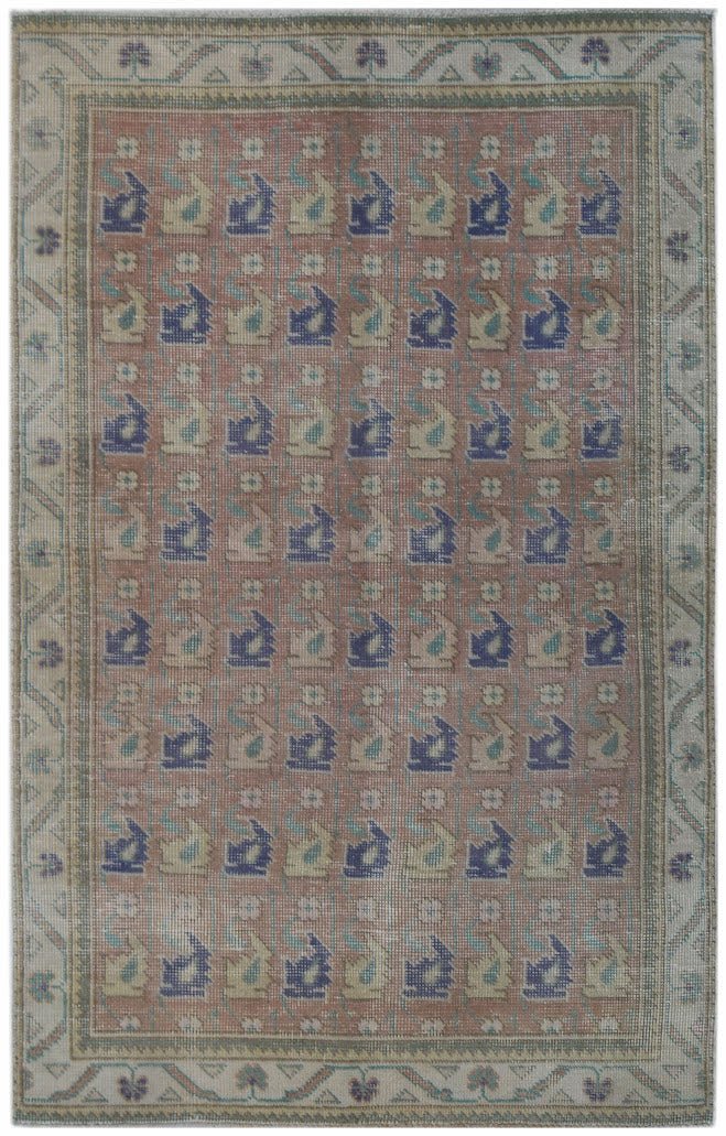 Handmade Vintage Persian Rug | 145 x 91 cm | 4'9" x 3' - Najaf Rugs & Textile