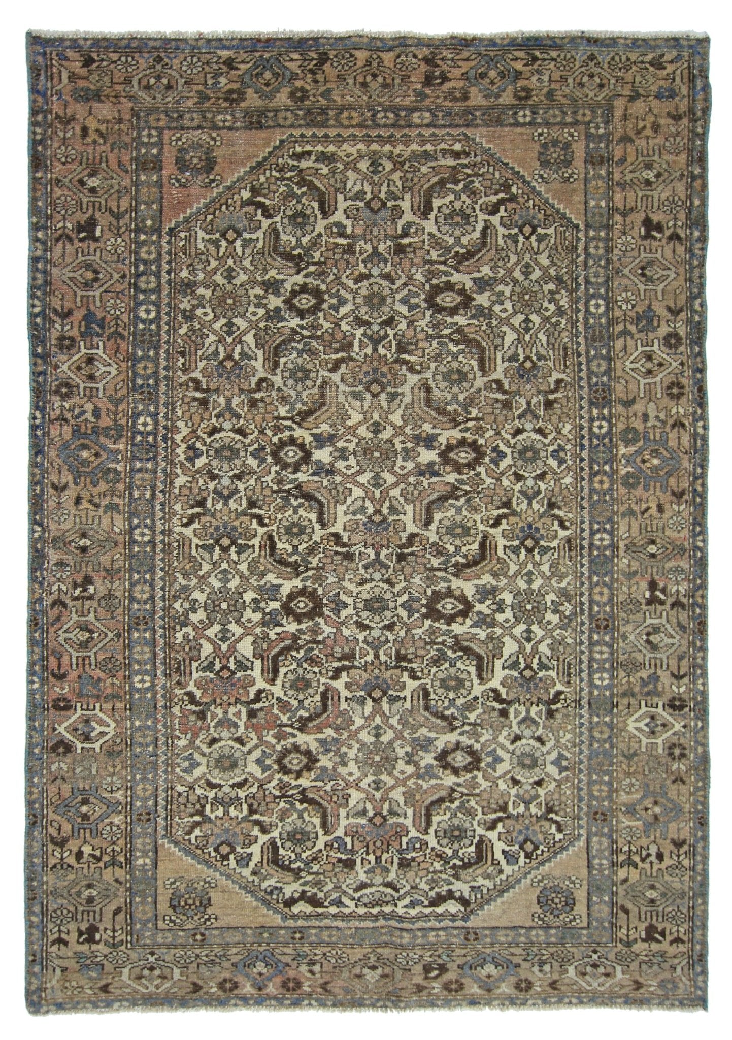 Handmade Vintage Persian Rug | 146 x 105 cm | 4'9" x 3'5" - Najaf Rugs & Textile