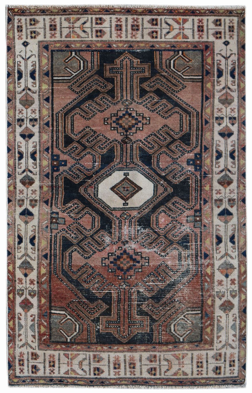 Handmade Vintage Persian Rug | 146 x 95 cm | 4'11" x 3'2" - Najaf Rugs & Textile