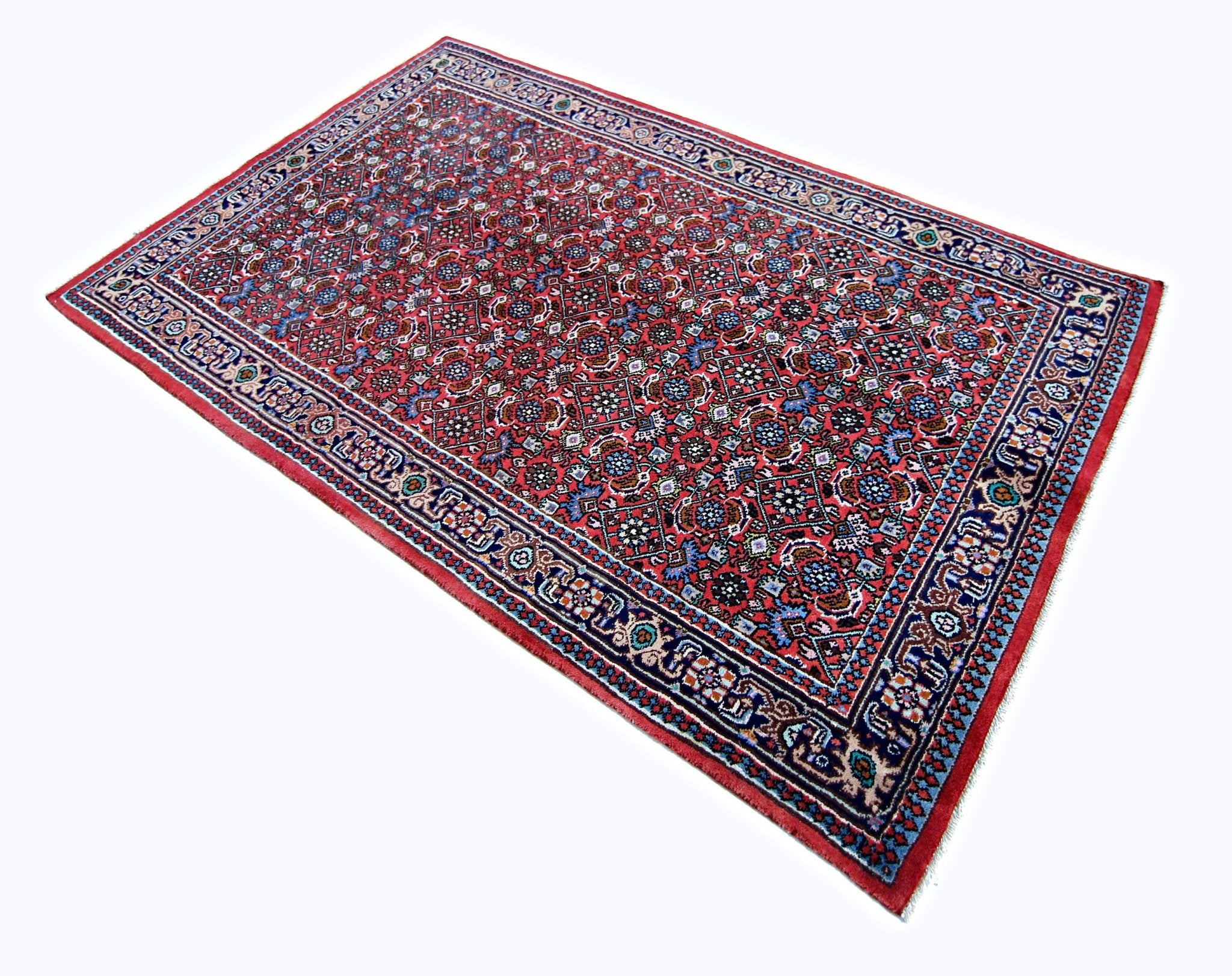 Handmade Vintage Persian Rug | 147 x 90 cm | 4'10" x 2'11" - Najaf Rugs & Textile