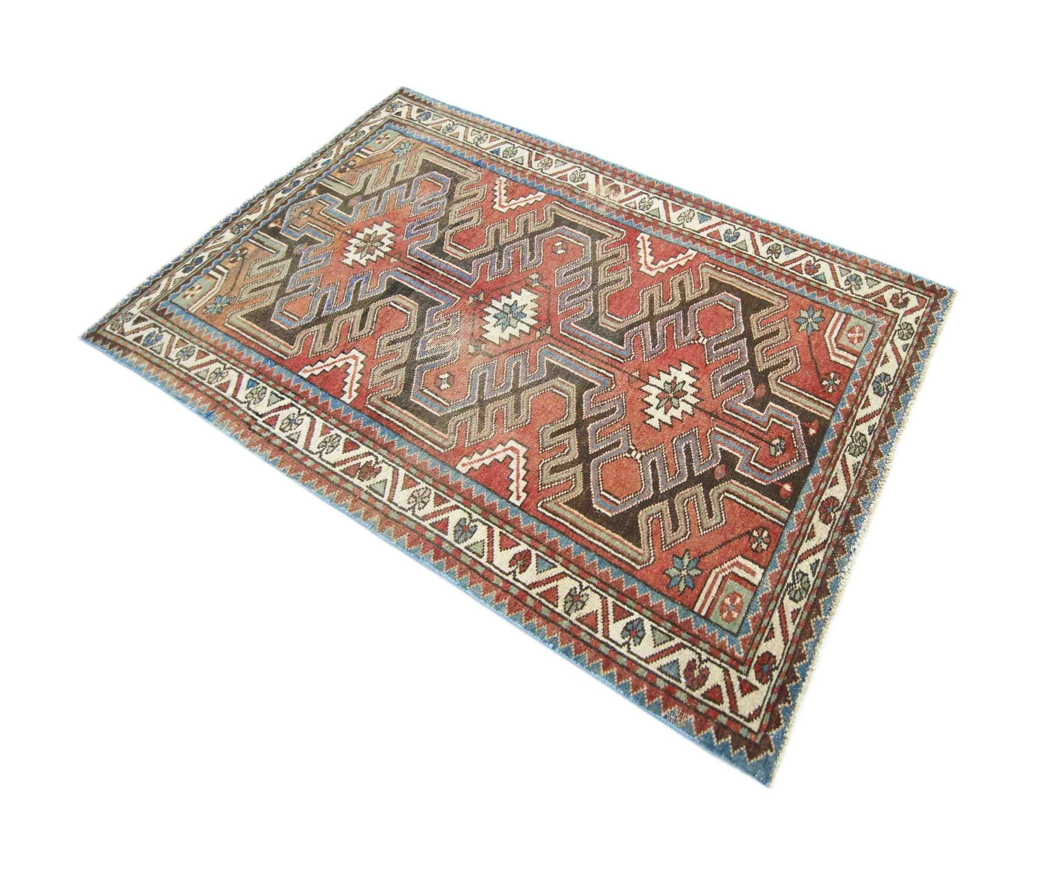 Handmade Vintage Persian Rug | 149 x 100 cm | 4'10" x 3'3" - Najaf Rugs & Textile