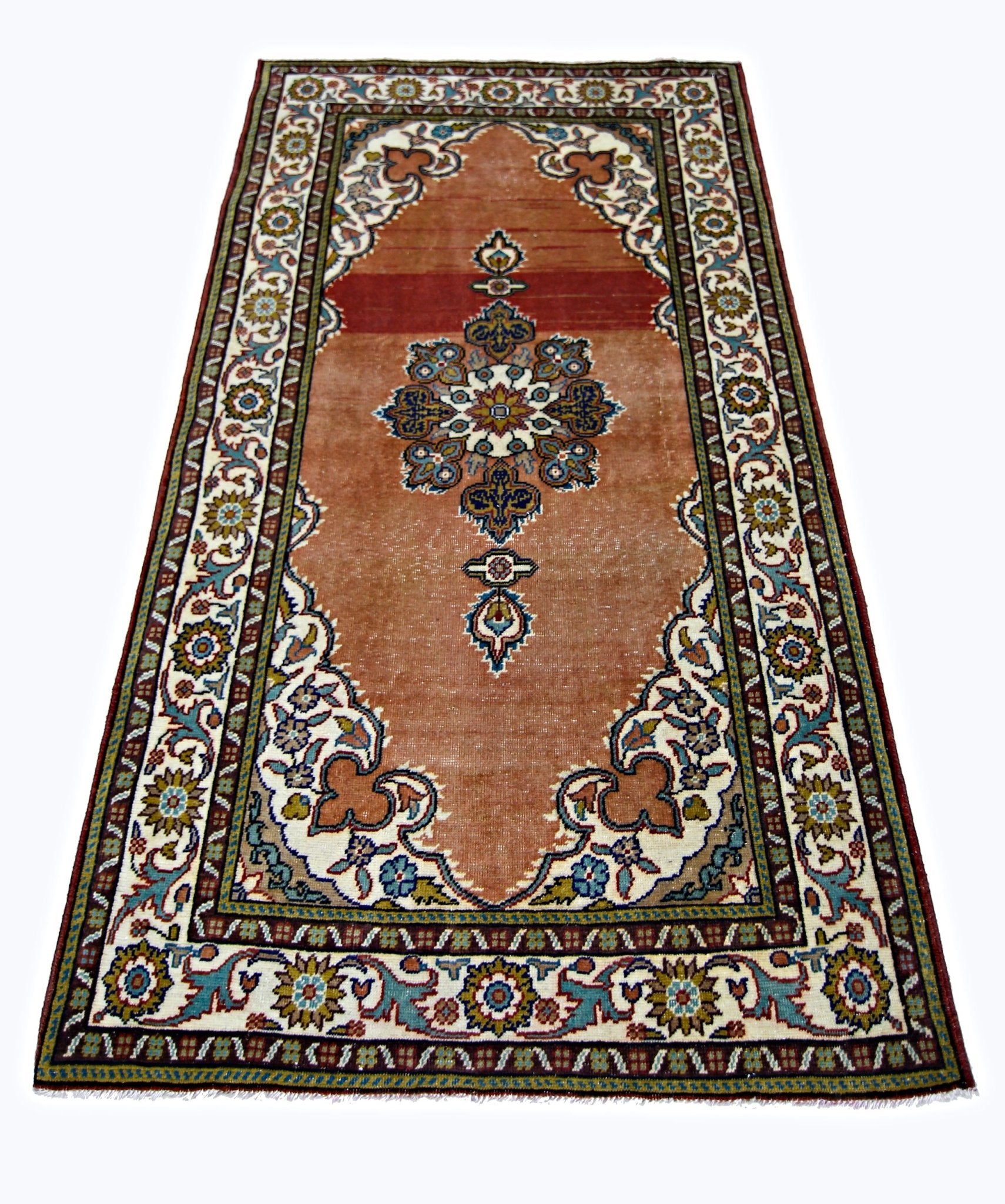 Handmade Vintage Persian Rug | 150 x 87 cm | 4'11" x 2'10" - Najaf Rugs & Textile