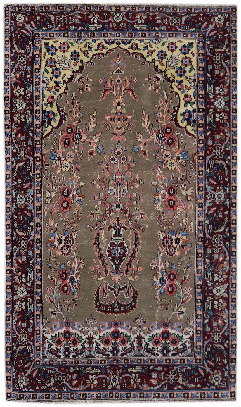 Handmade Vintage Persian Rug | 150 x 89 cm | 4'11" x 2'11" - Najaf Rugs & Textile