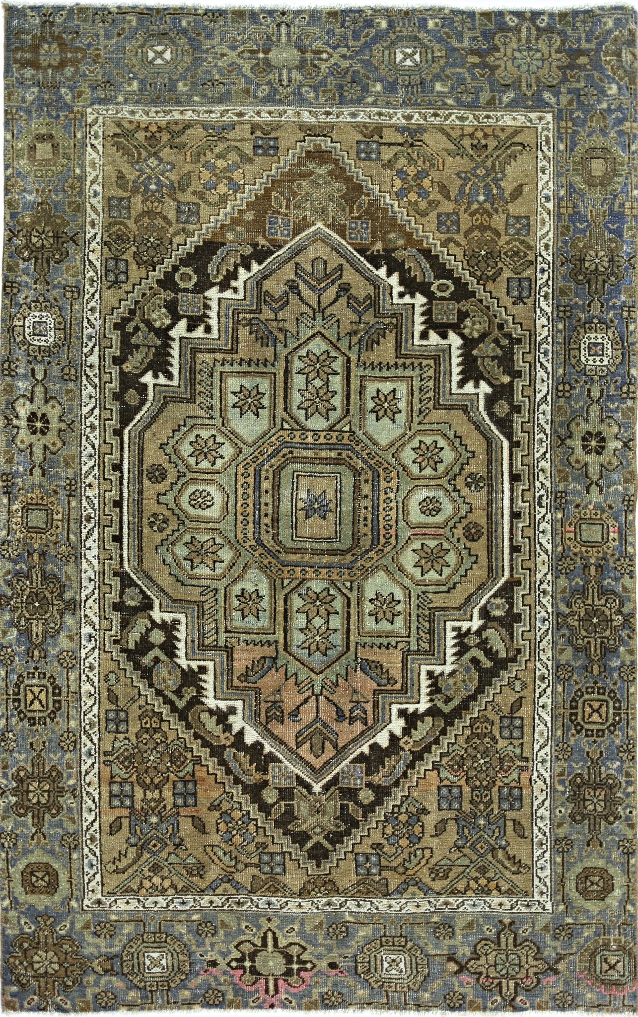 Handmade Vintage Persian Rug | 151 x 94 cm | 4'11" x 3'1" - Najaf Rugs & Textile