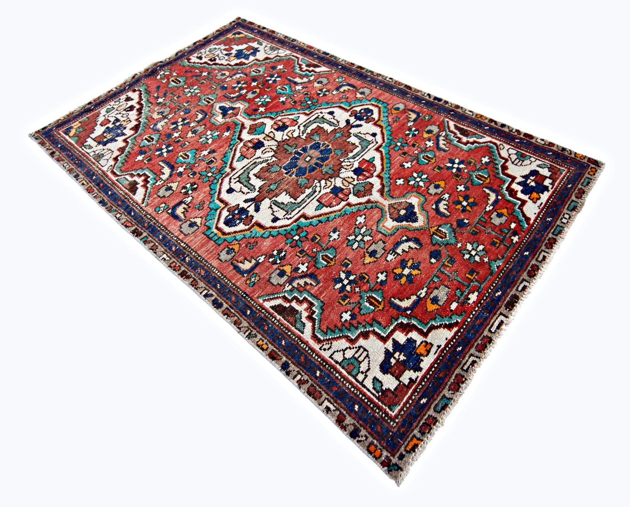 Handmade Vintage Persian Rug | 151 x 95 cm | 5' x 3'2" - Najaf Rugs & Textile
