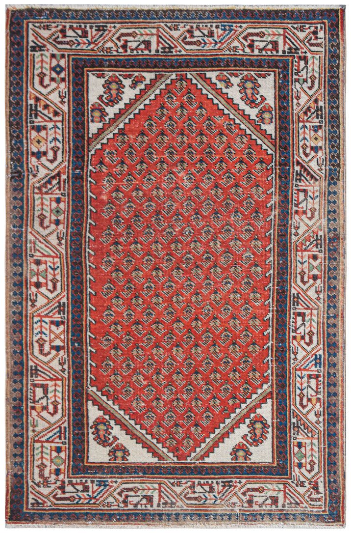 Handmade Vintage Persian Rug | 153 x 100 cm | 5'1" x 3'3" - Najaf Rugs & Textile