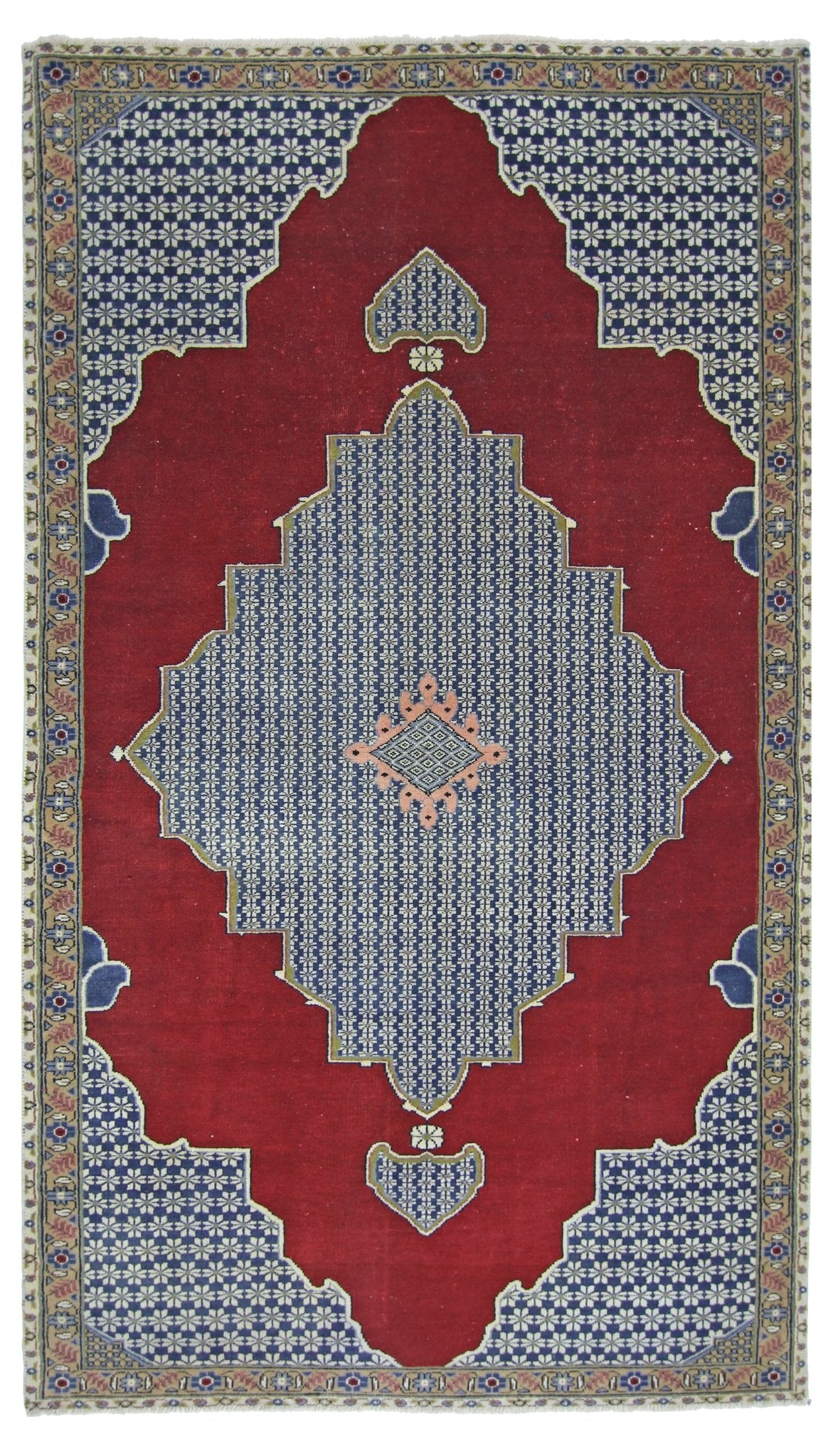 Handmade Vintage Persian Rug | 154 x 89 cm | 5'1" x 2'11" - Najaf Rugs & Textile