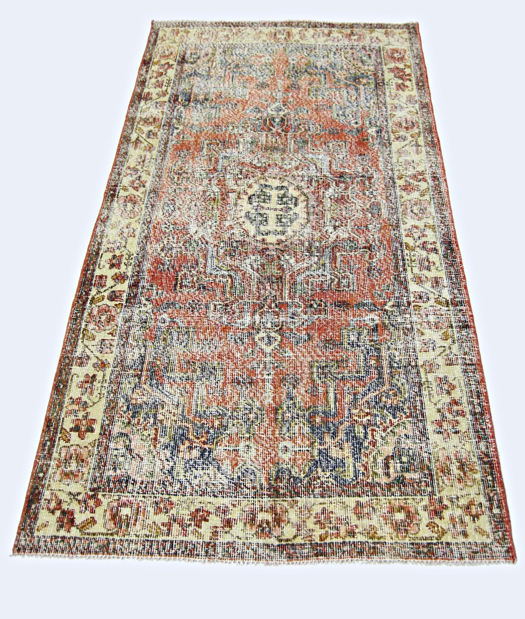 Handmade Vintage Persian Rug | 154 x 93 cm | 5'1" x 3'1" - Najaf Rugs & Textile