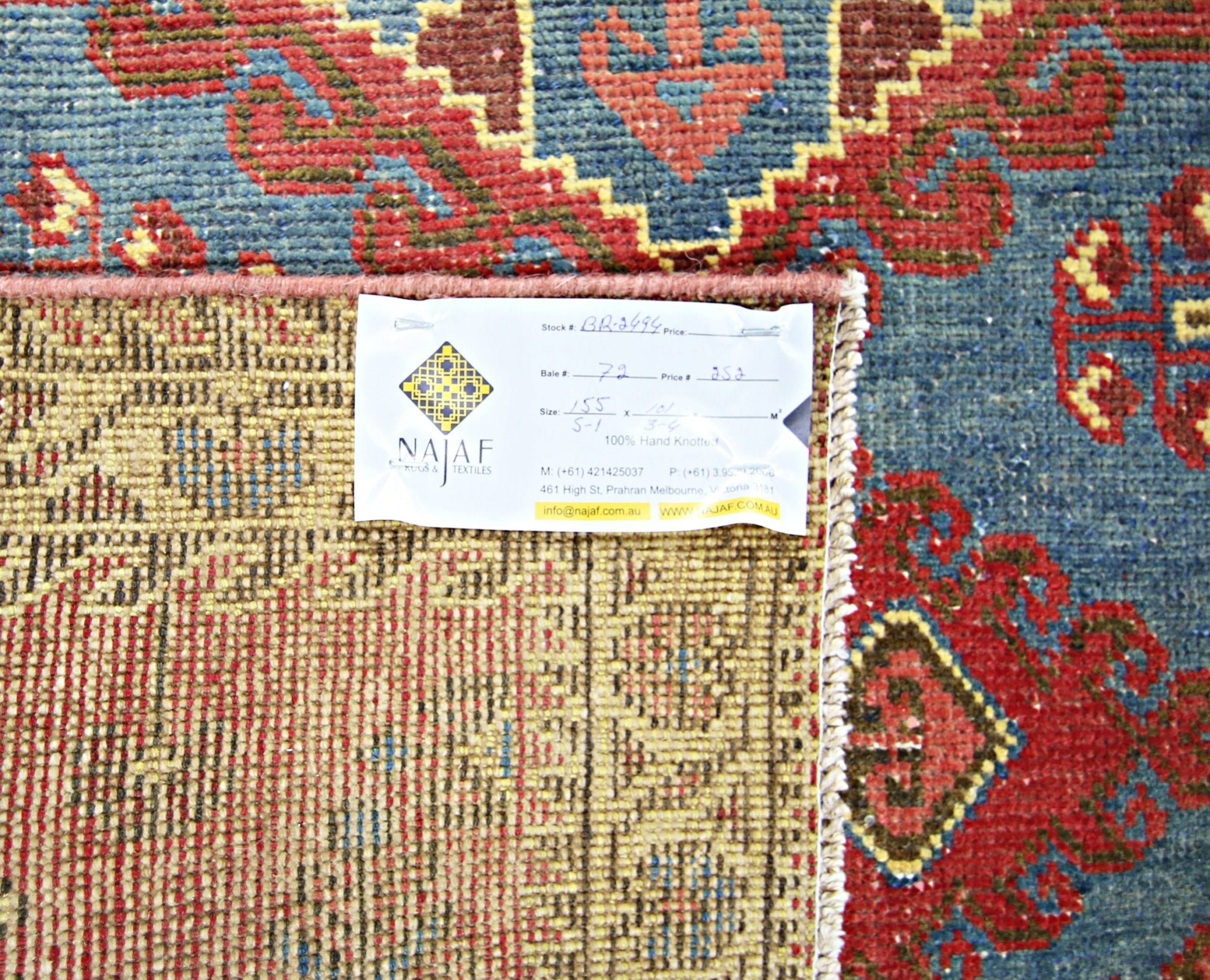 Handmade Vintage Persian Rug | 155 x 101 cm | 5'1" x 3'4" - Najaf Rugs & Textile