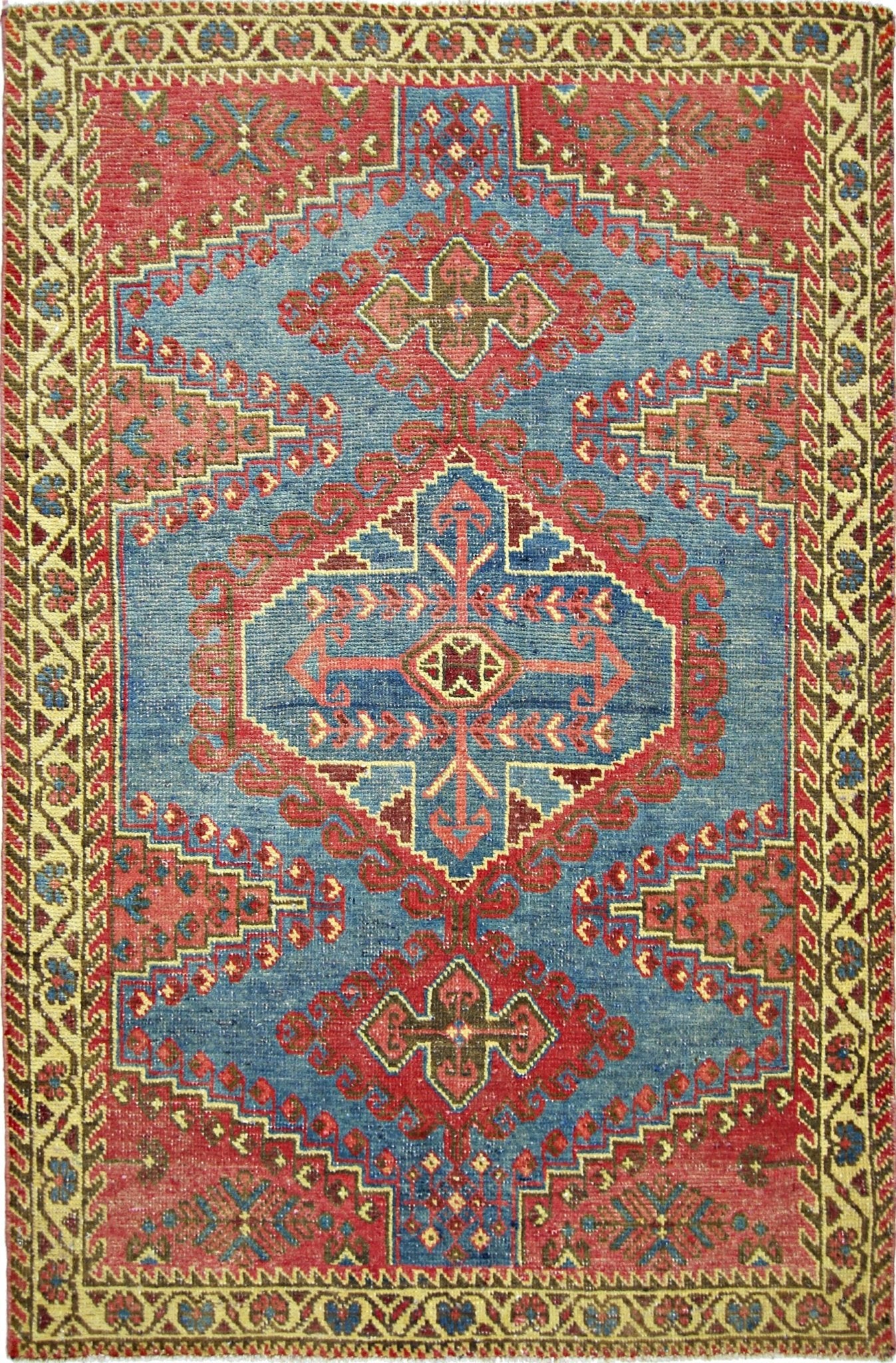 Handmade Vintage Persian Rug | 155 x 101 cm | 5'1" x 3'4" - Najaf Rugs & Textile