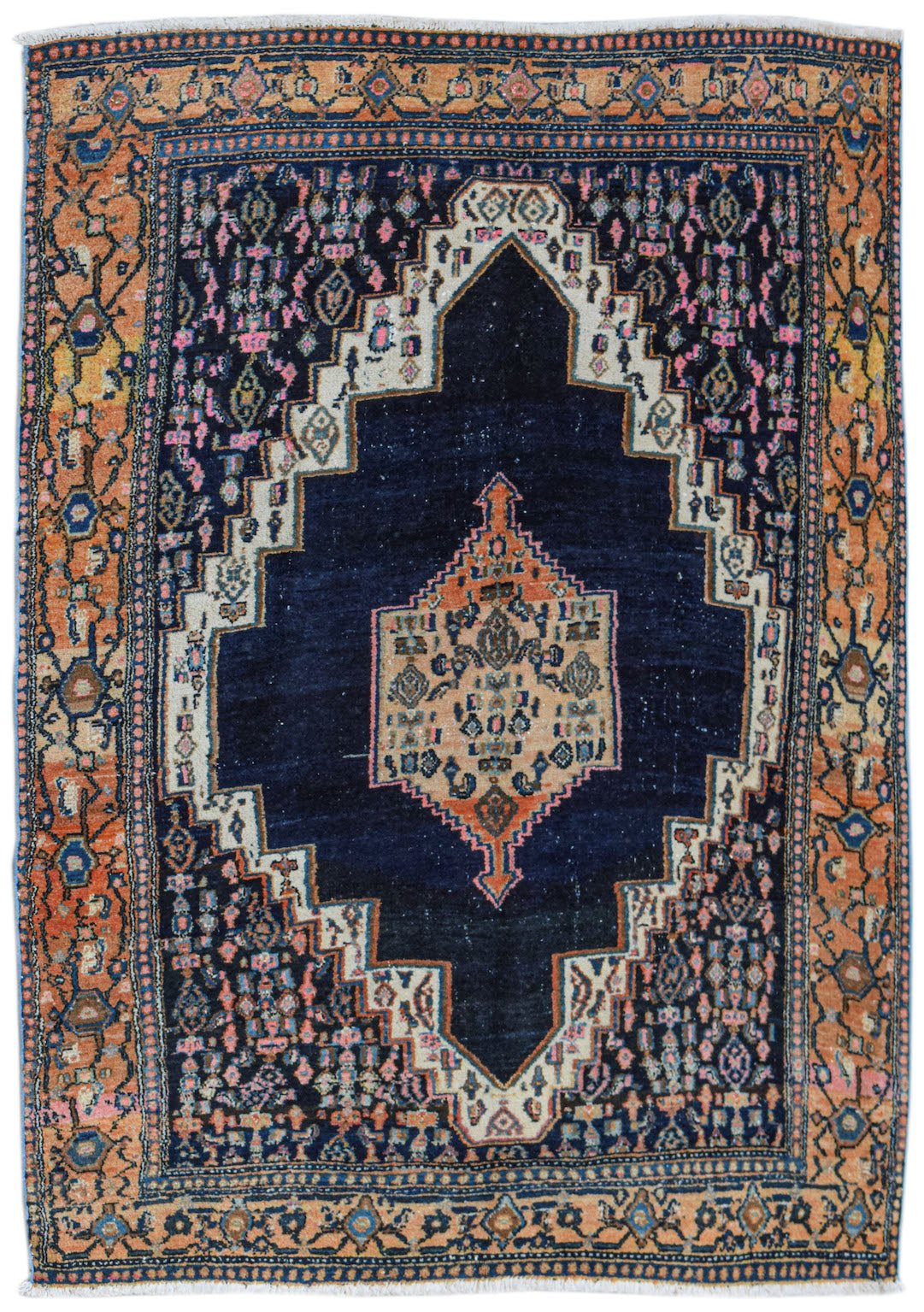 Handmade Vintage Persian Rug | 155 x 108 cm | 5'1" x 3'7" - Najaf Rugs & Textile