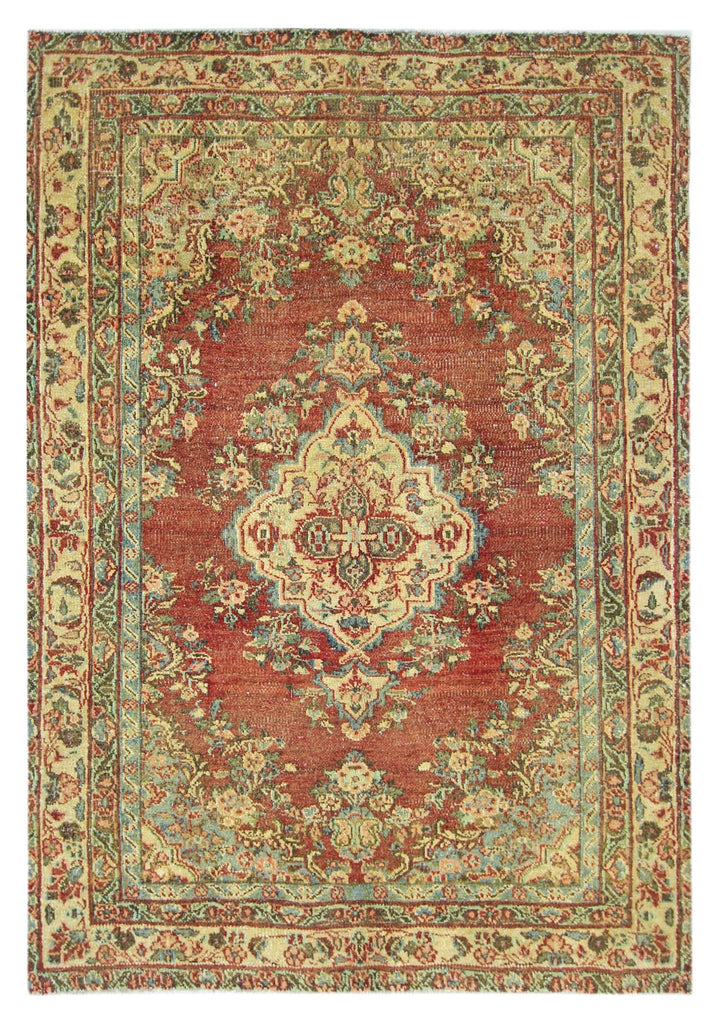 Handmade Vintage Persian Rug | 155 x 112 cm | 5'1" x 3'8" - Najaf Rugs & Textile