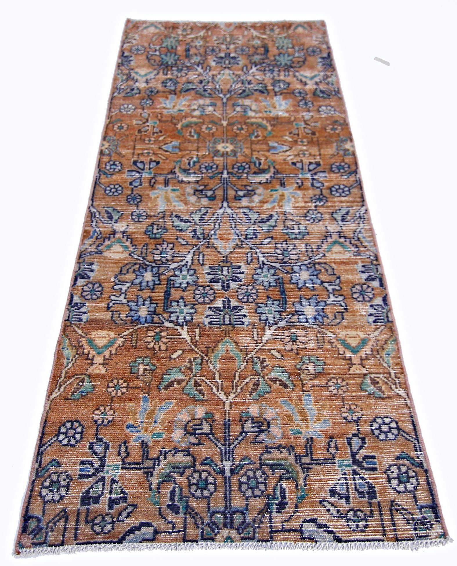 Handmade Vintage Persian Rug | 156 x 67 cm | 5'1" x 2'2" - Najaf Rugs & Textile