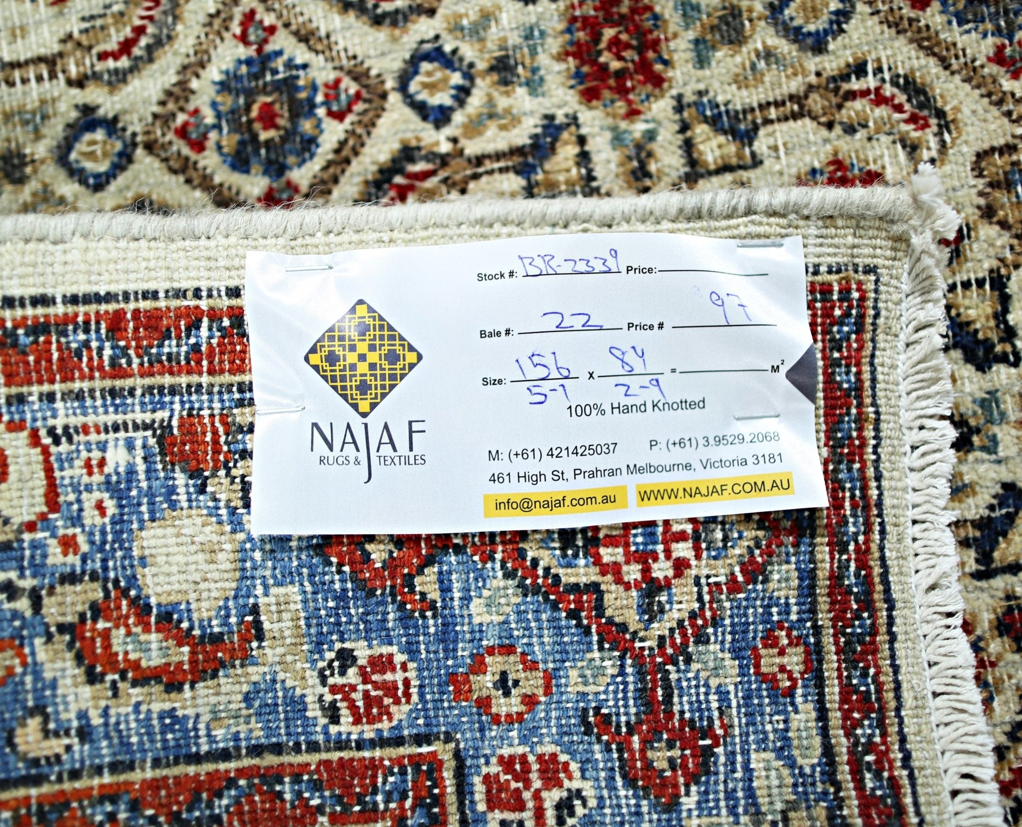 Handmade Vintage Persian Rug | 156 x 84 cm | 5'1" x 2'9" - Najaf Rugs & Textile