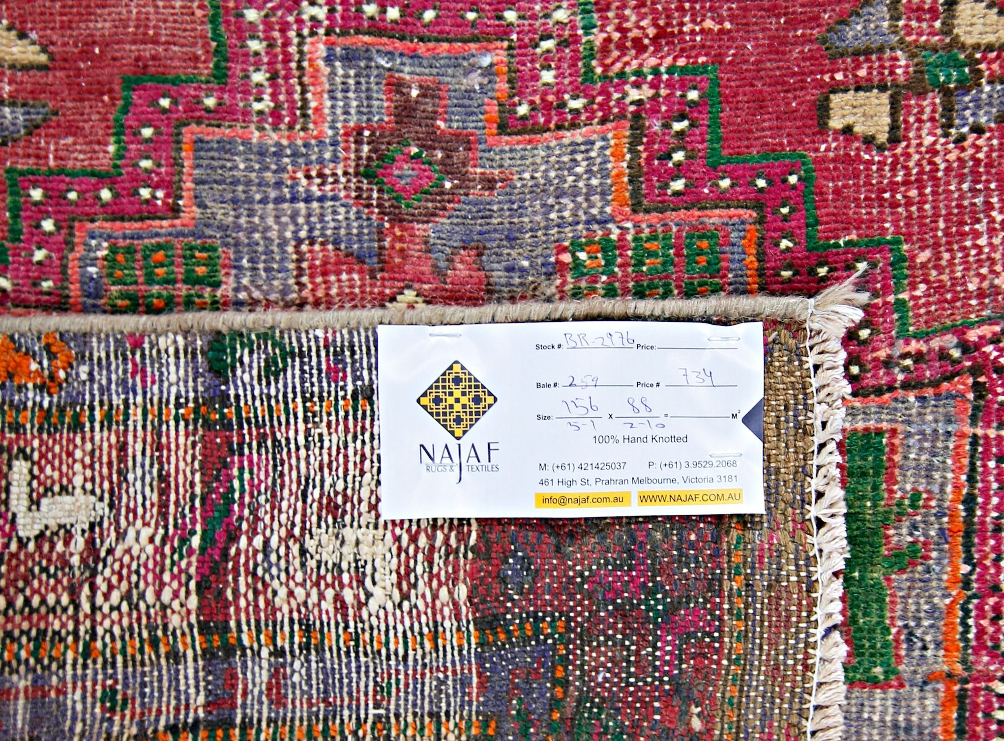 Handmade Vintage Persian Rug | 156 x 88 cm | 5'1" x 2'10" - Najaf Rugs & Textile