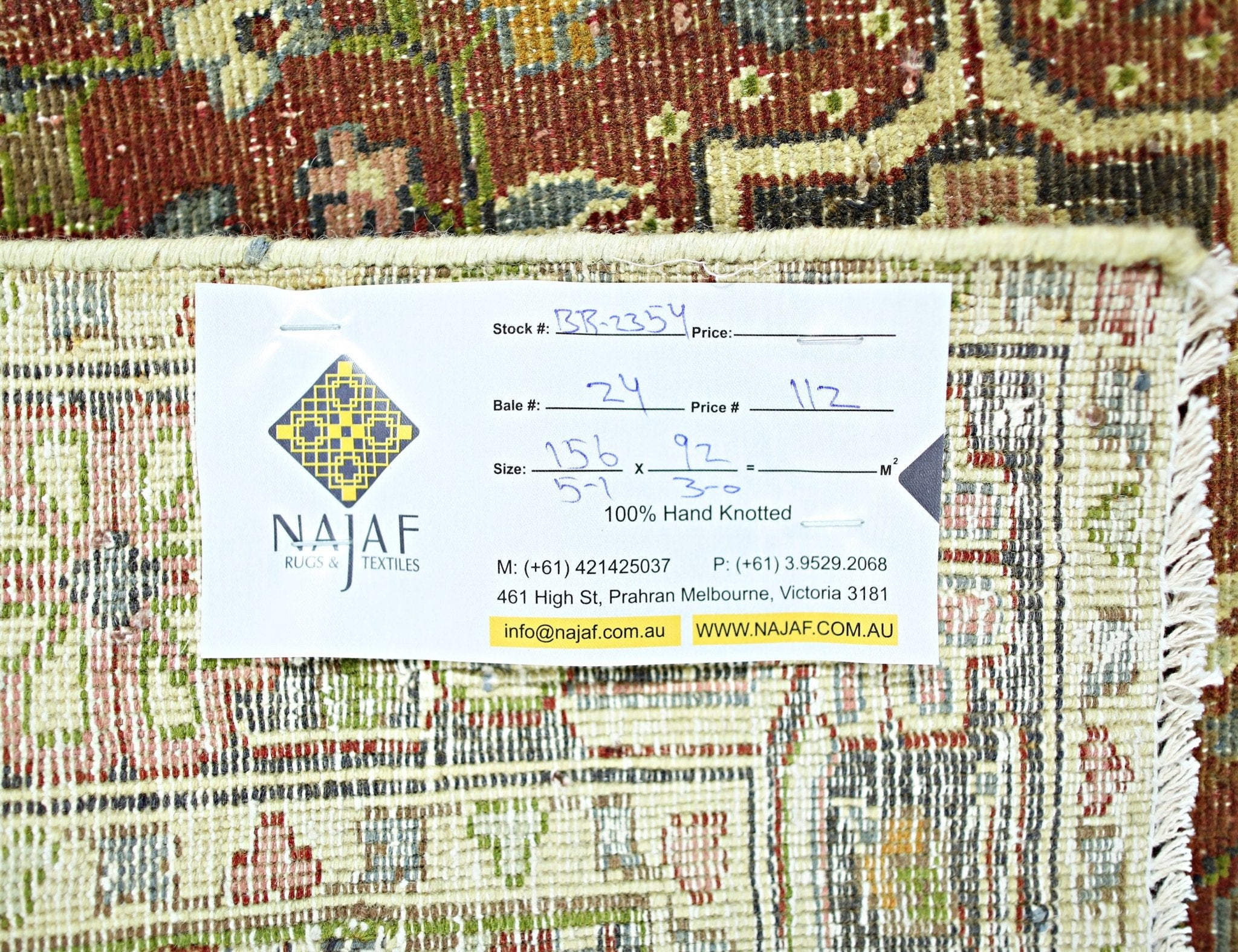 Handmade Vintage Persian Rug | 156 x 92 cm | 5'1" x 3' - Najaf Rugs & Textile