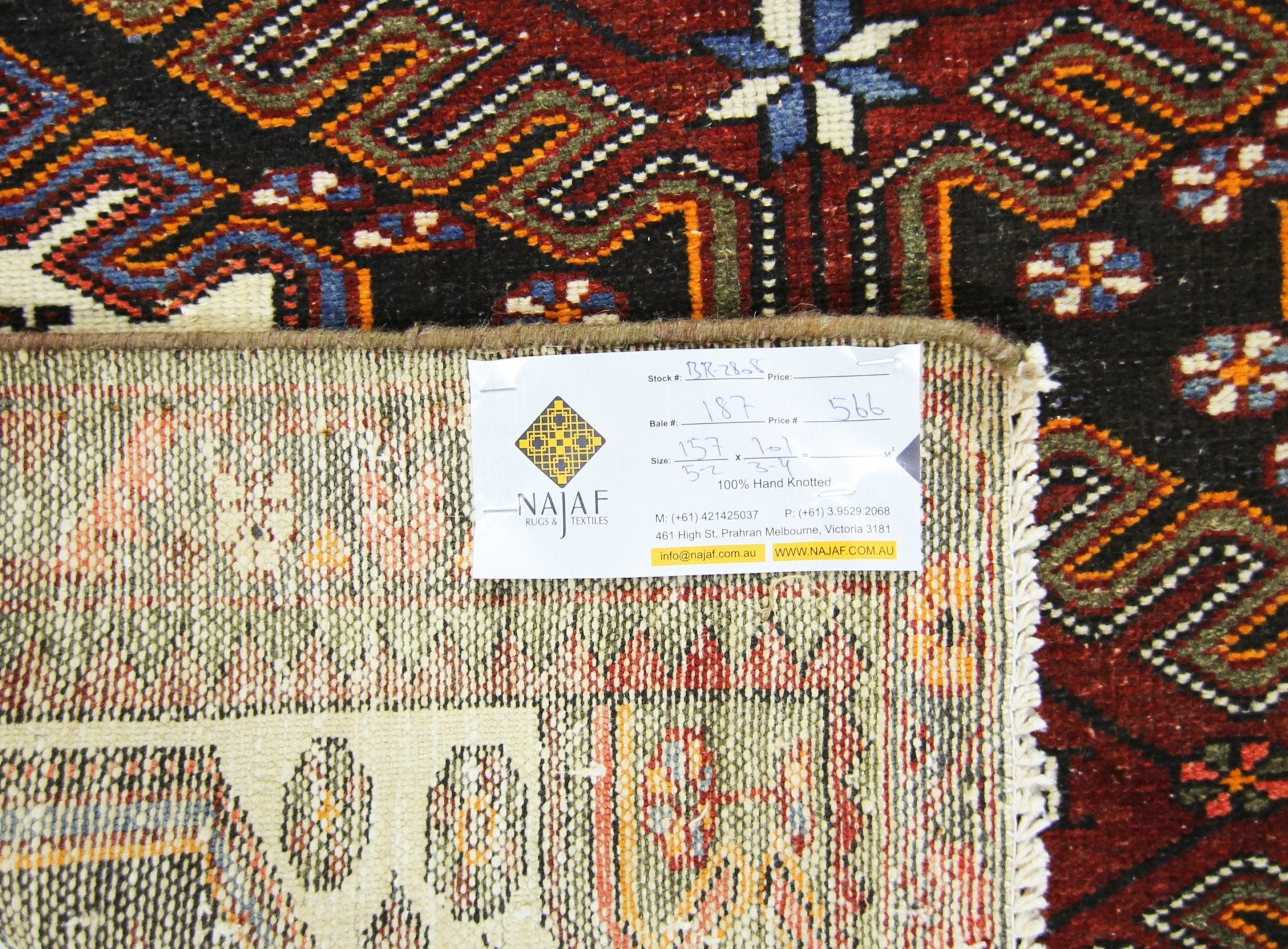 Handmade Vintage Persian Rug | 157 x 101 cm | 5'"2 x 3'4" - Najaf Rugs & Textile