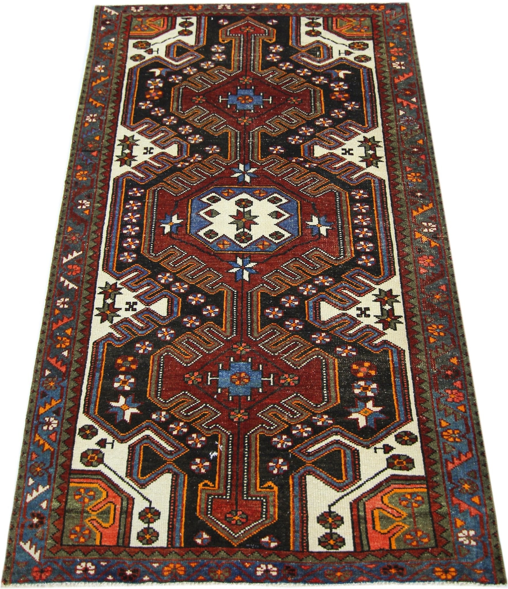 Handmade Vintage Persian Rug | 157 x 101 cm | 5'"2 x 3'4" - Najaf Rugs & Textile