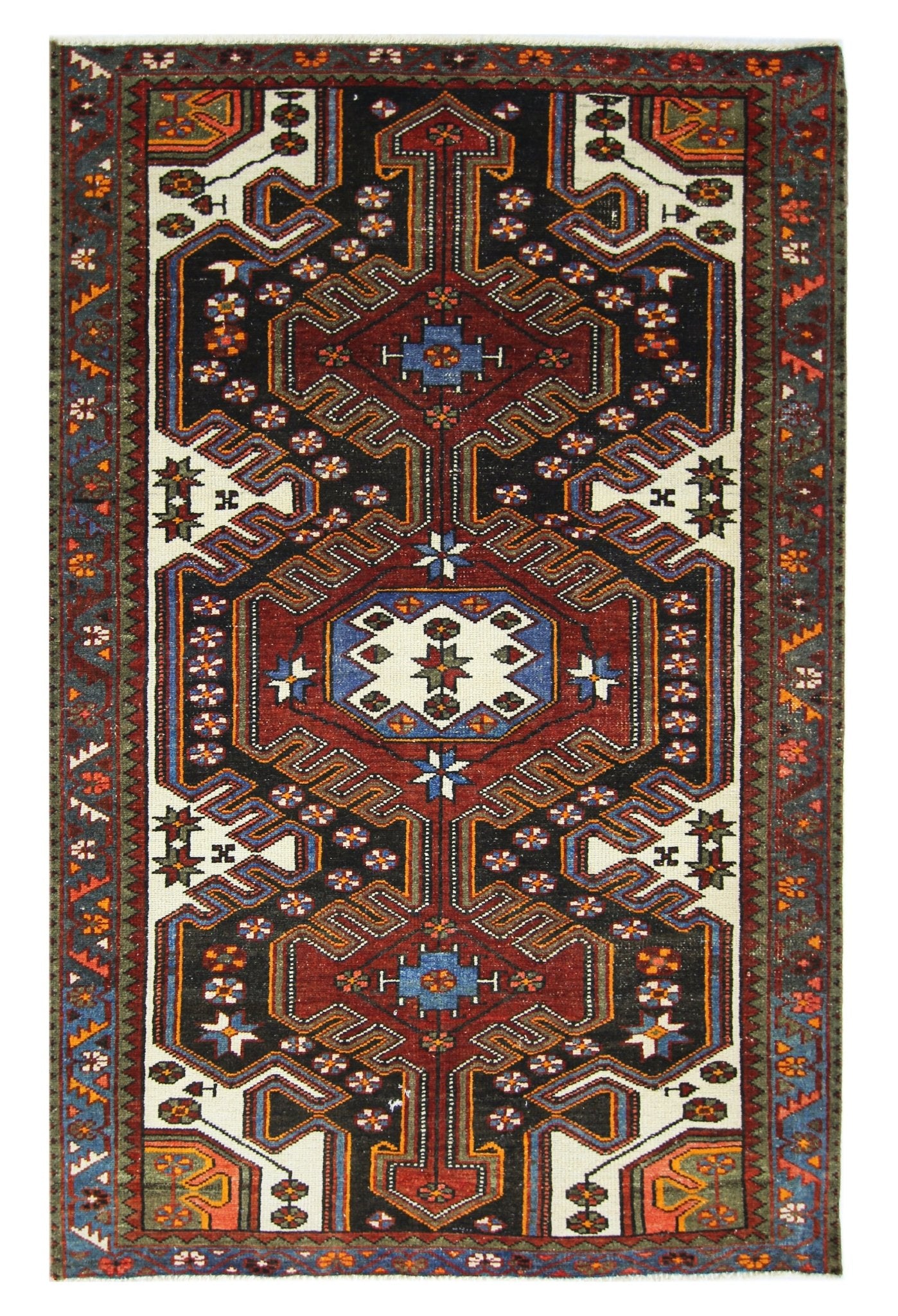 Handmade Vintage Persian Rug | 157 x 101 cm | 5'"2 x 3'4" - Najaf Rugs & Textile