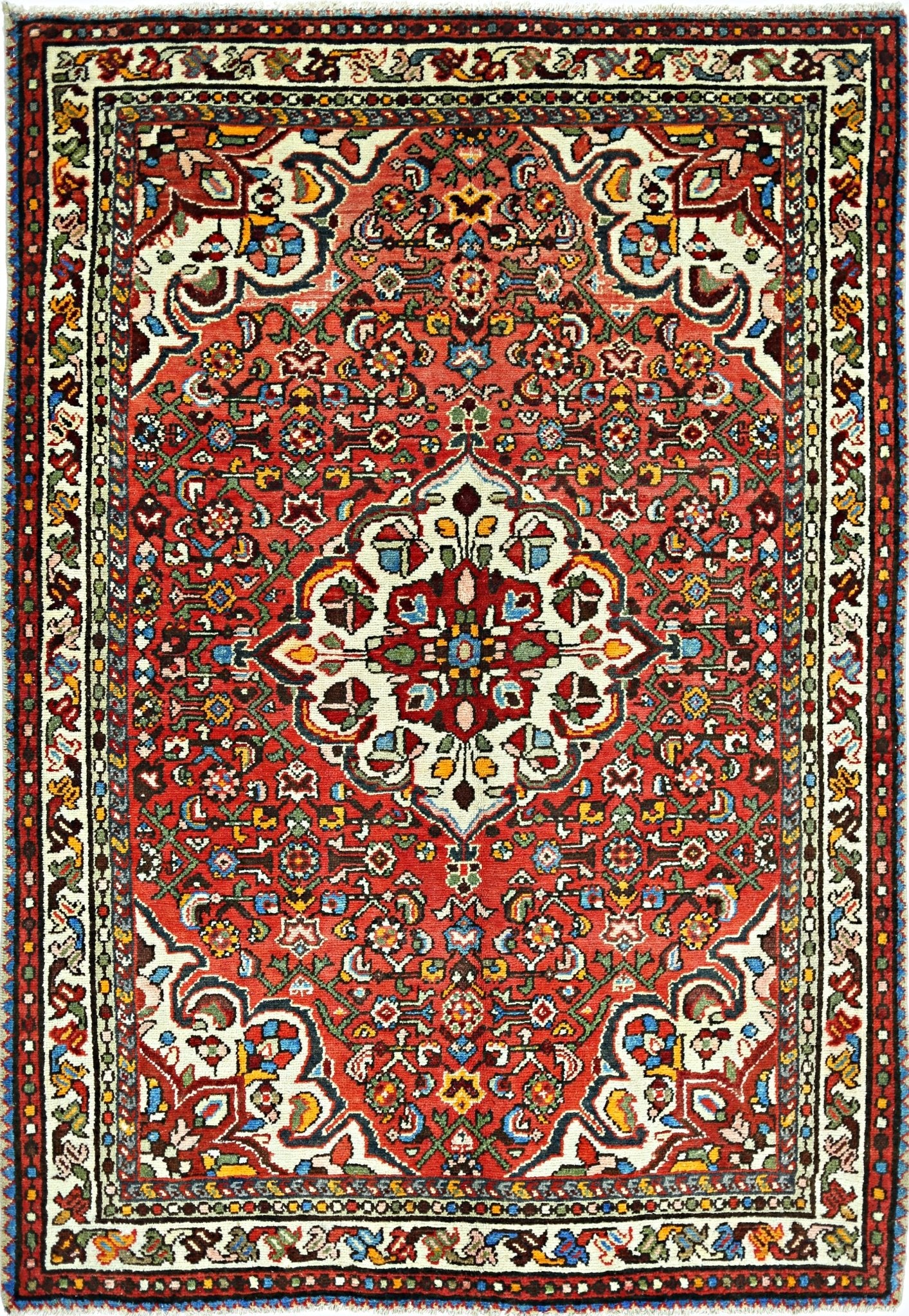 Handmade Vintage Persian Rug | 157 x 112 cm | 5'2" x 3'8" - Najaf Rugs & Textile