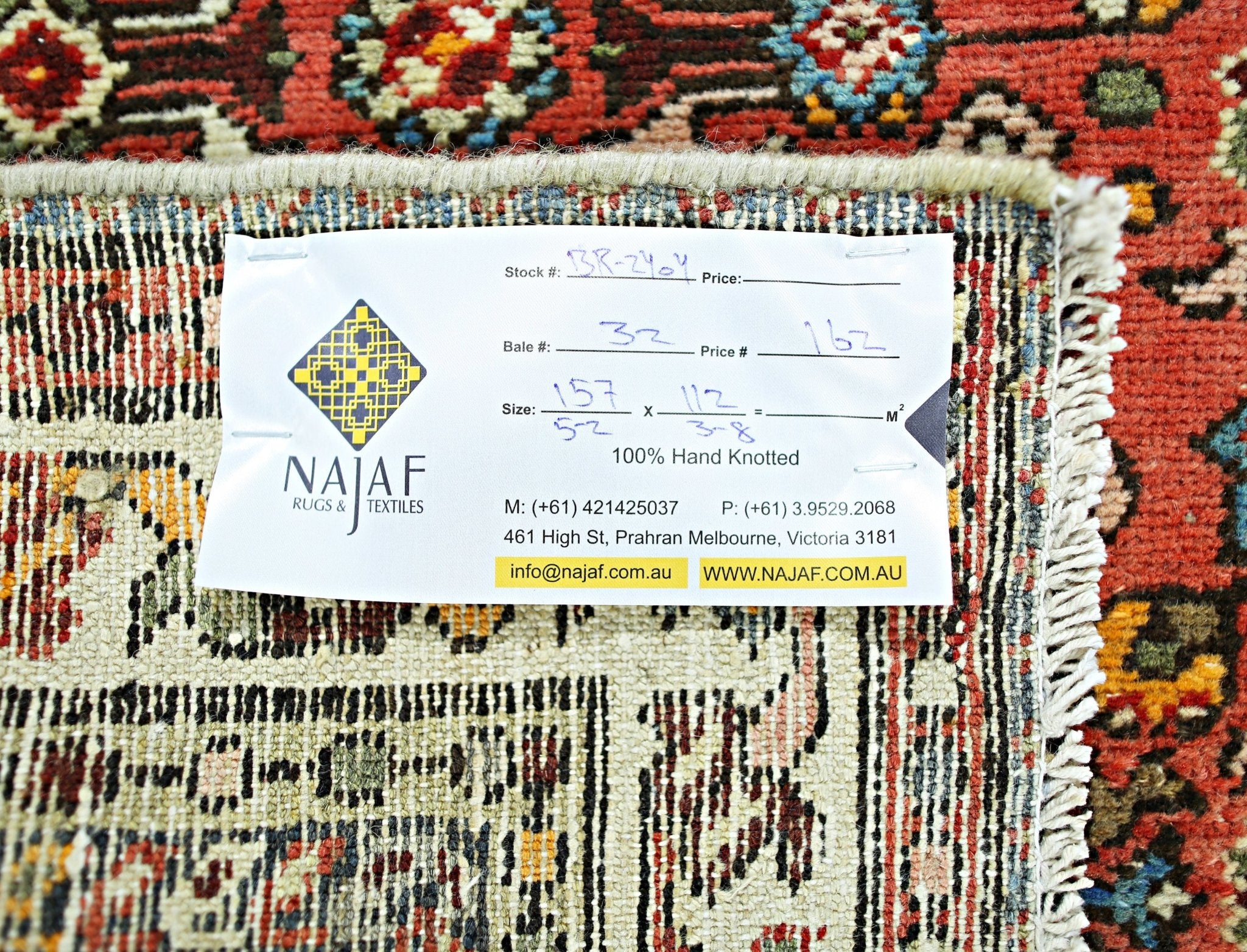 Handmade Vintage Persian Rug | 157 x 112 cm | 5'2" x 3'8" - Najaf Rugs & Textile