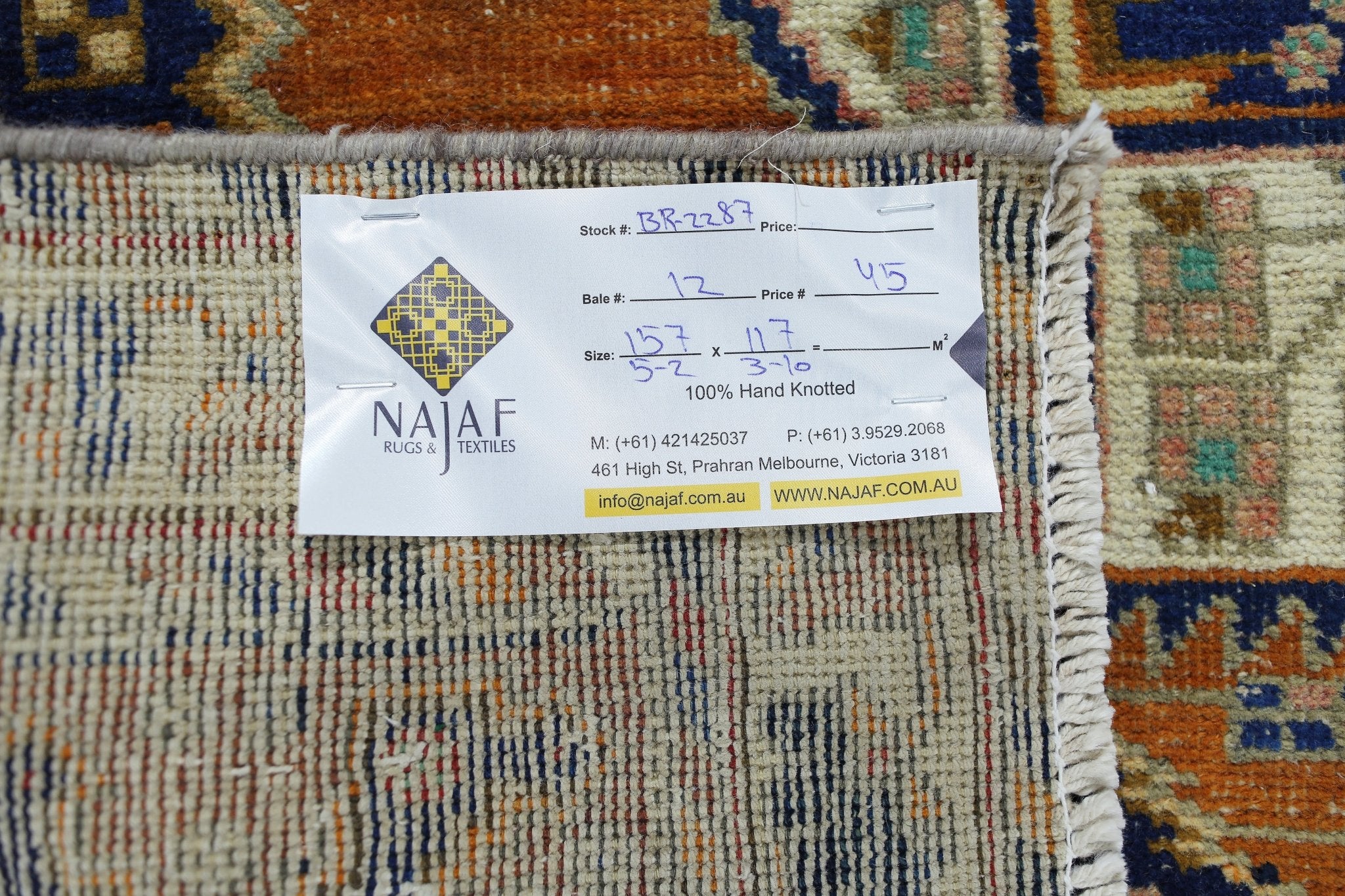 Handmade Vintage Persian Rug | 157 x 117 cm | 5'2" x 3'10" - Najaf Rugs & Textile
