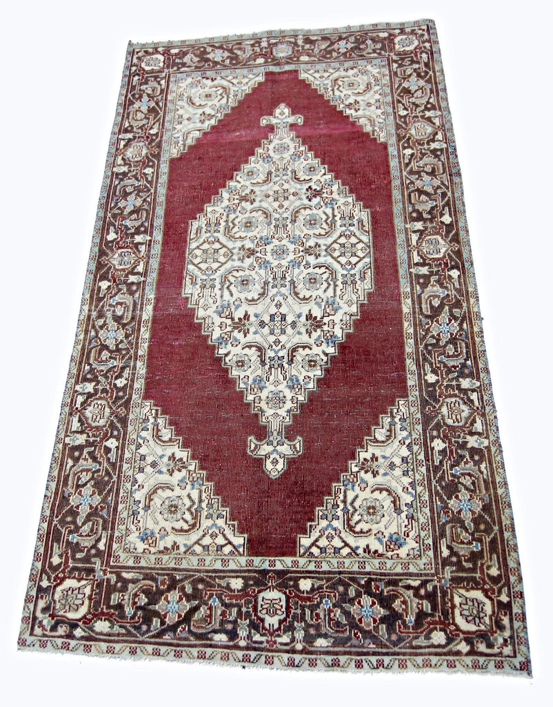 Handmade Vintage Persian Rug | 159 x 91 cm | 5'2" x 3' - Najaf Rugs & Textile