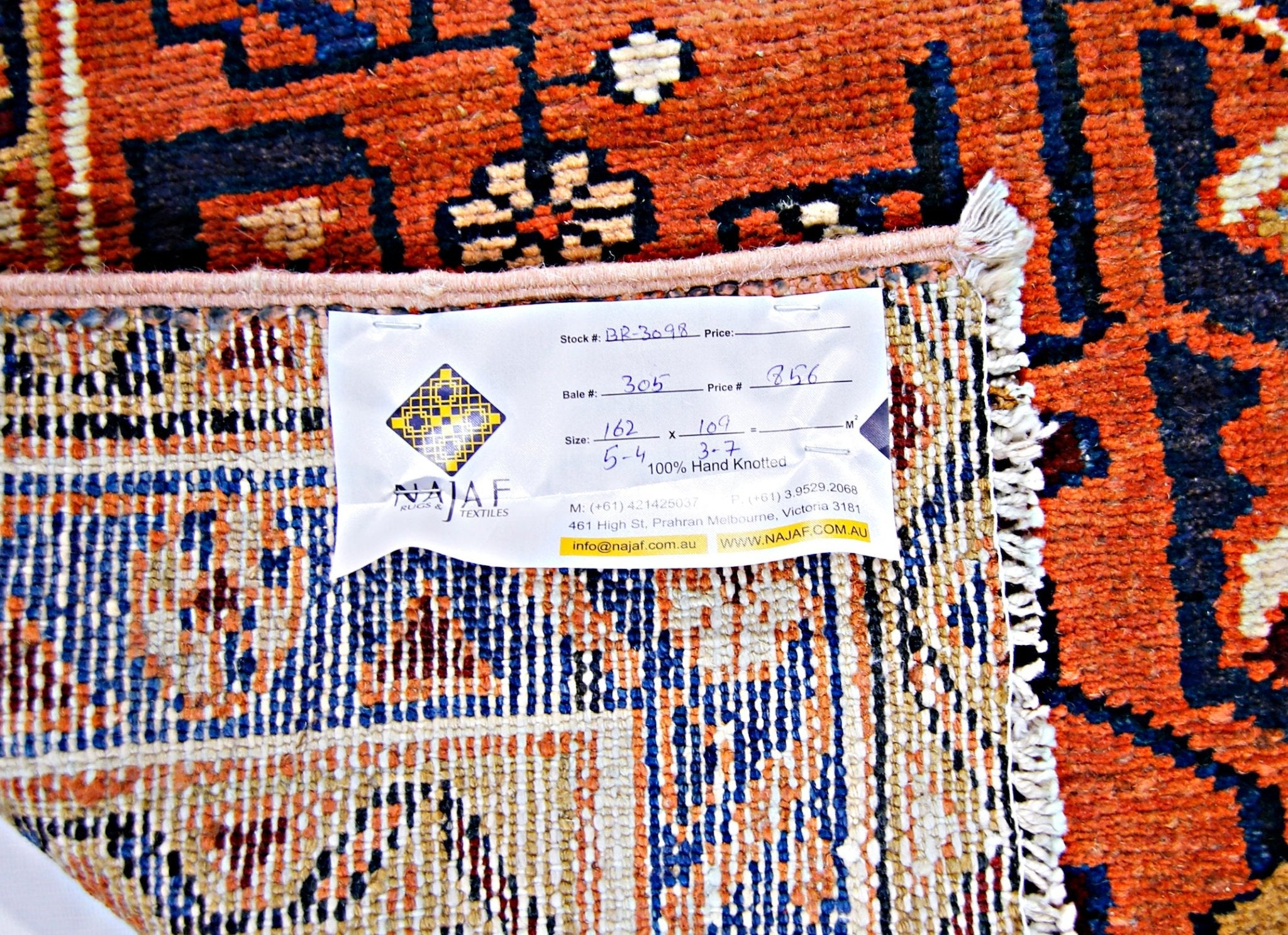 Handmade Vintage Persian Rug | 162 x 109 cm | 5'4" x 3'7" - Najaf Rugs & Textile